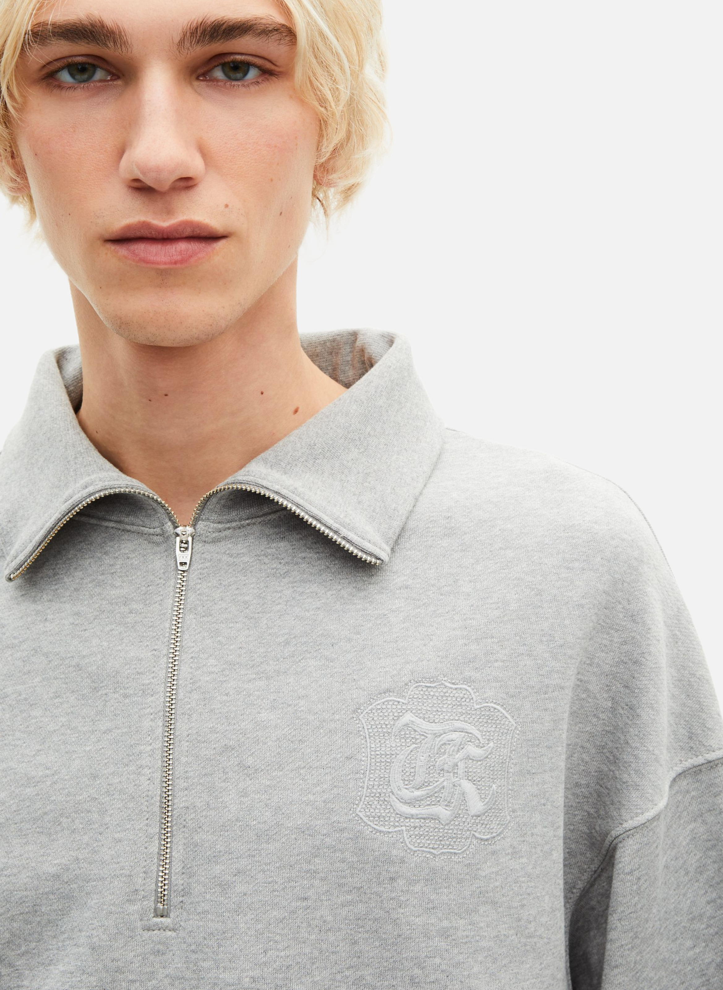 Zipped high-neck sweatshirt THE KOOPLES Grey