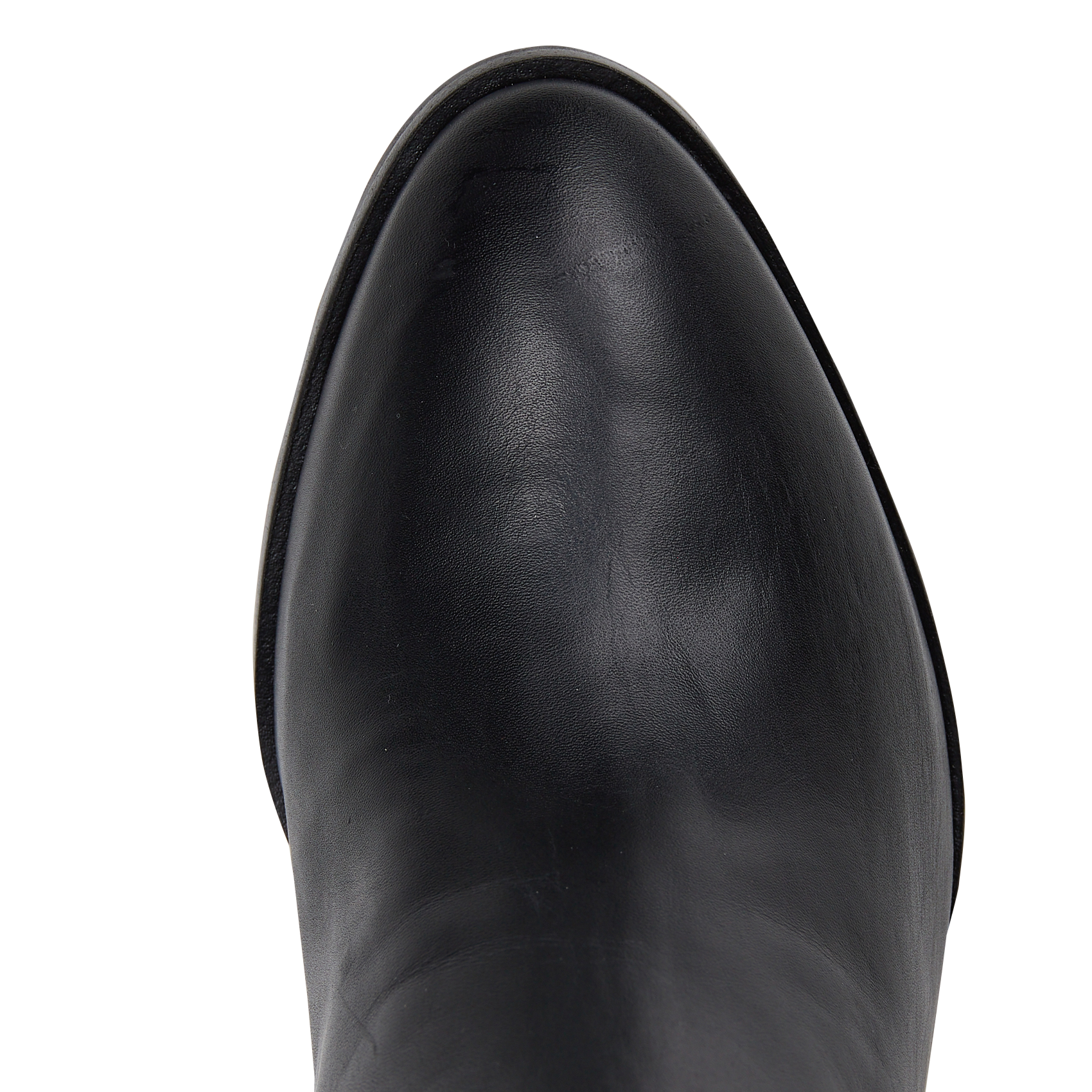 High-top heeled leather boots COSMOPARIS Black