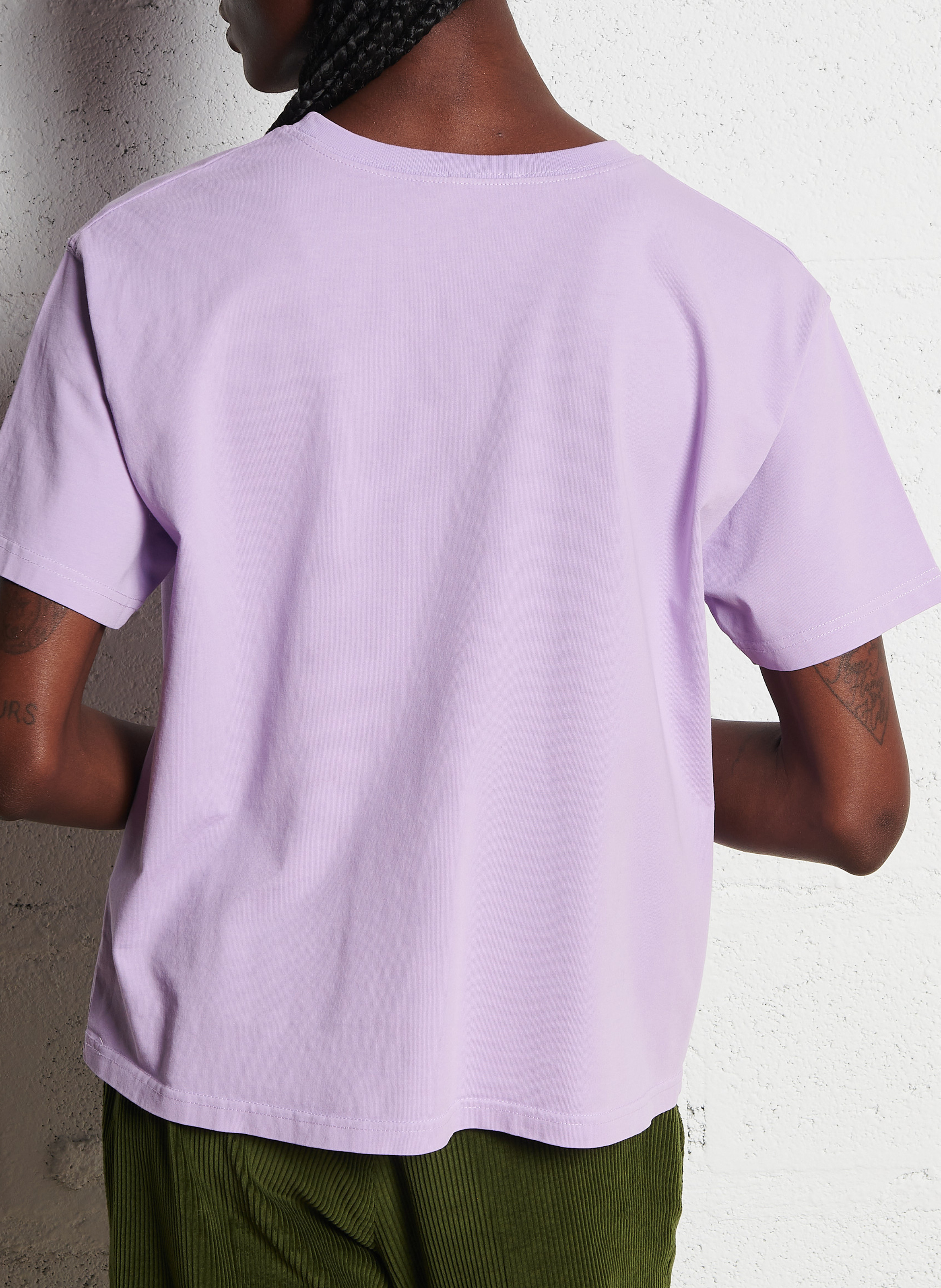 Katoenen T-shirt met ronde hals  AMERICAN VINTAGE Violet