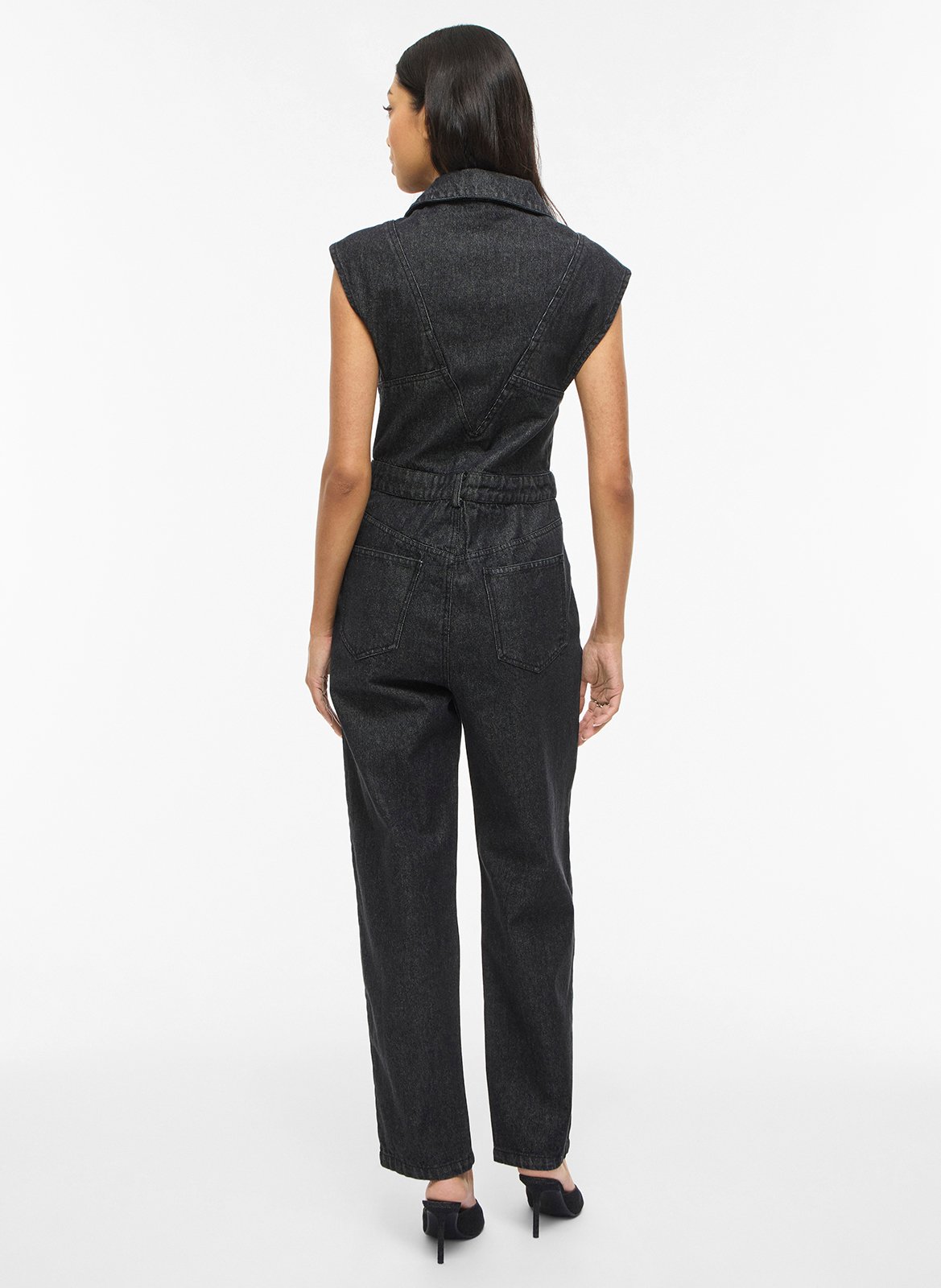 Combinaison droite en coton VILA Zwart