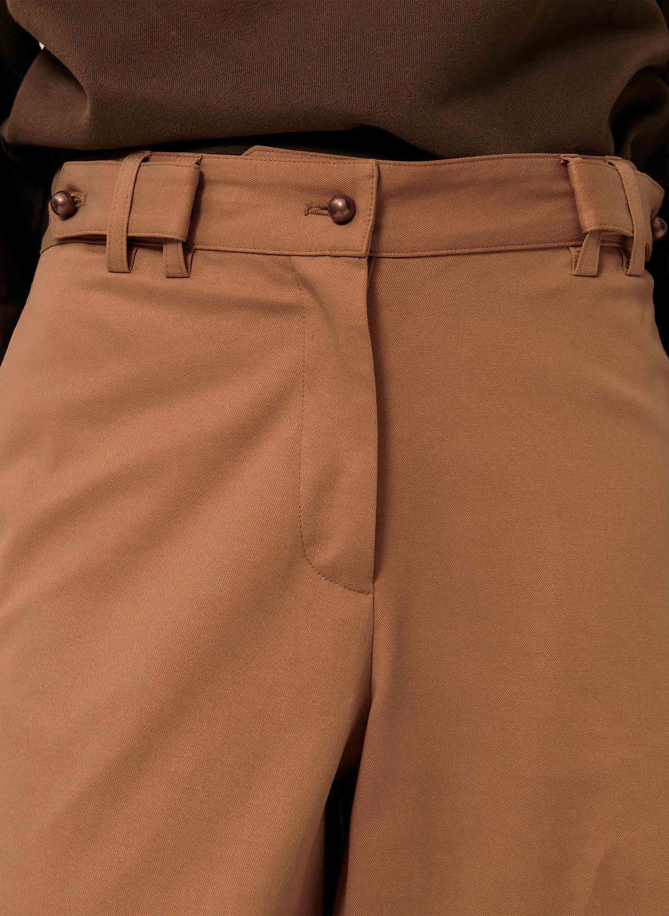 Wide-leg pants with braces SESSUN Beige