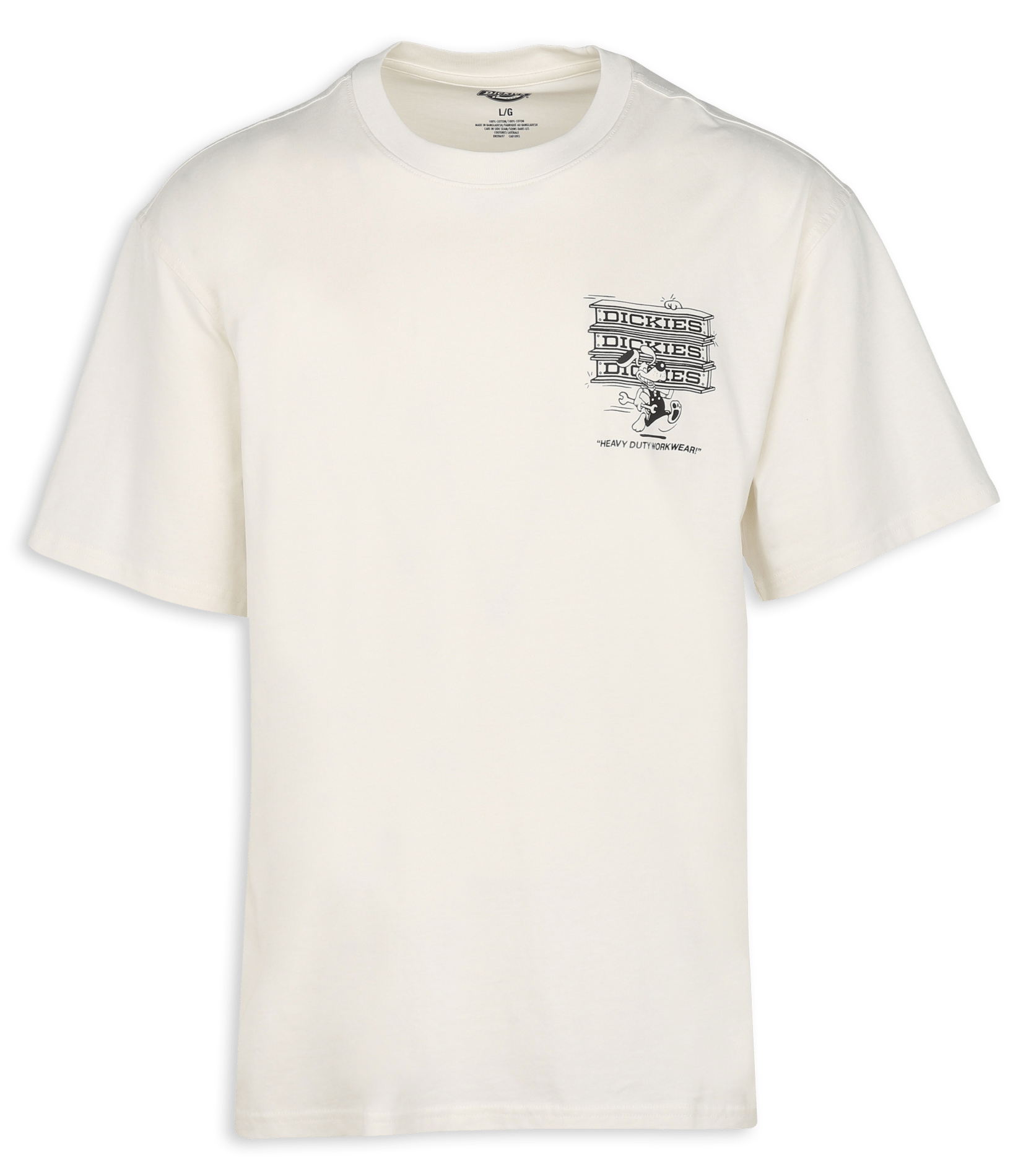 Tee-shirt col rond en coton  DICKIES Marron