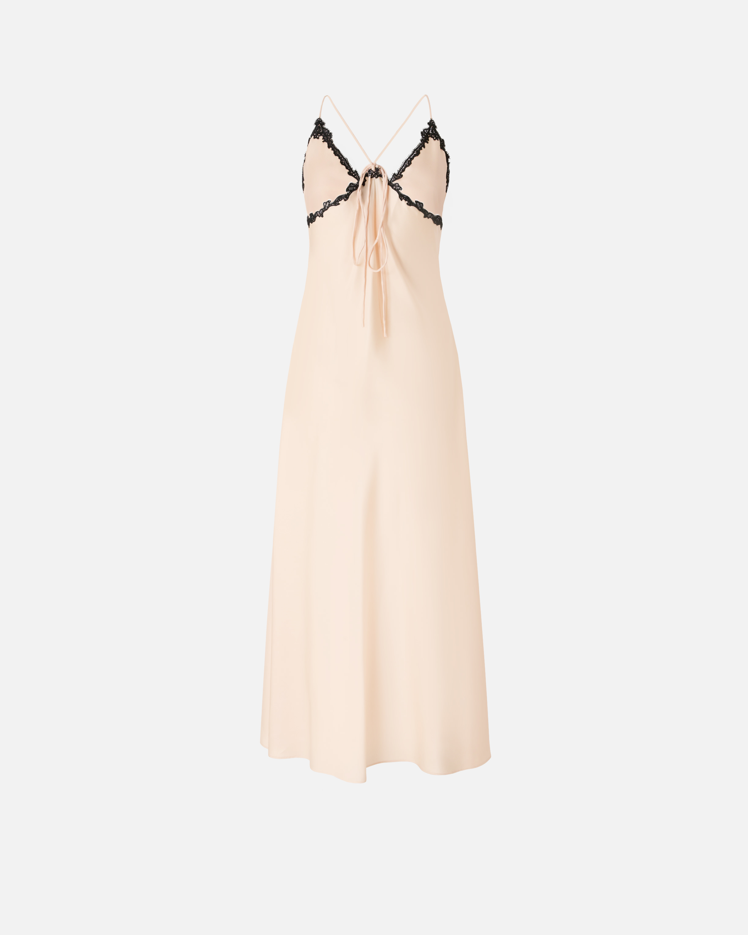 Robe longue avec insertions en dentelle PINKO Noir