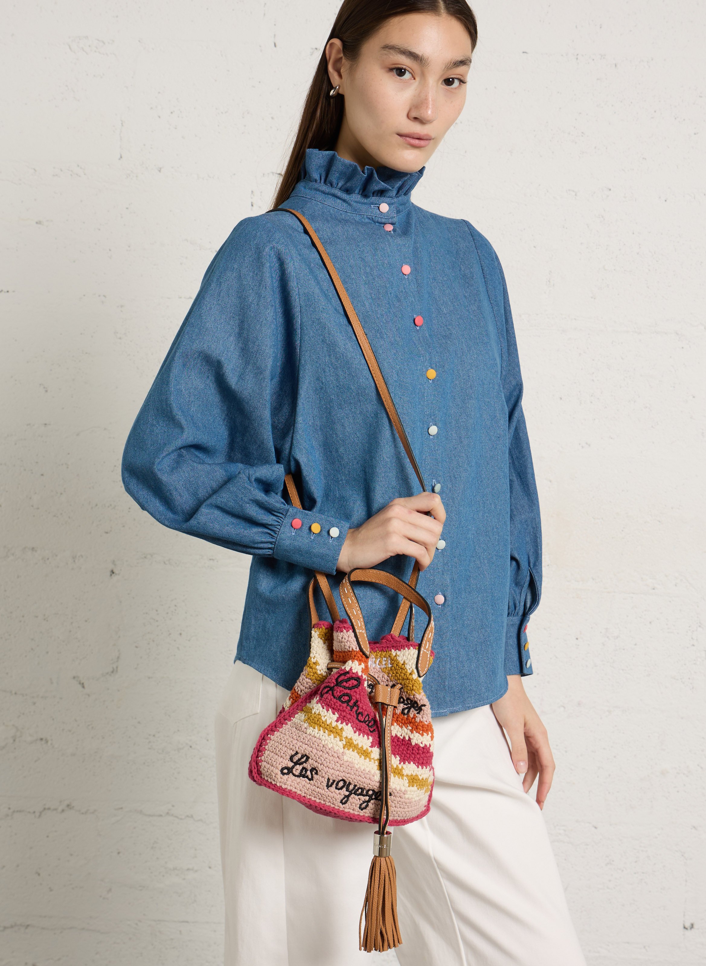 Geborduurde tas met print LANCEL Veelkleurig