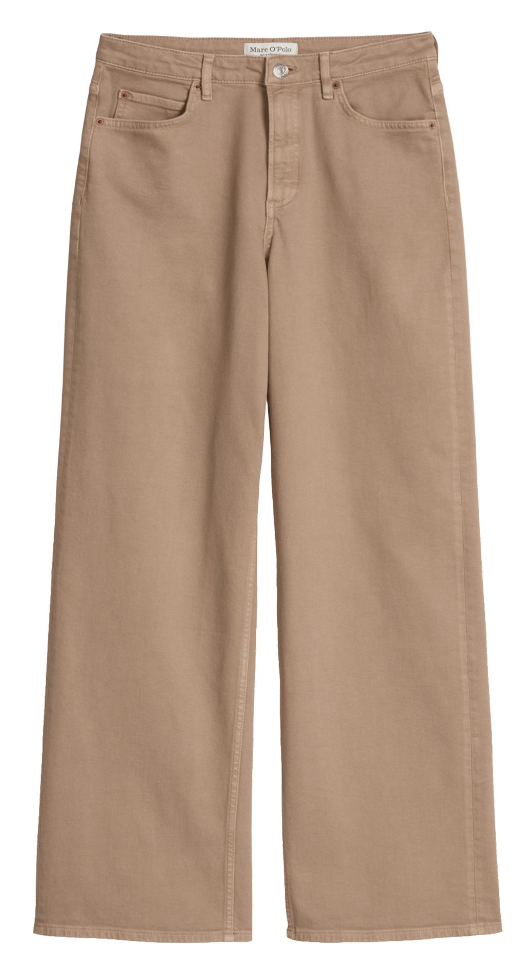 Hoge taille recht model jeans uni MARC O'POLO Bruin