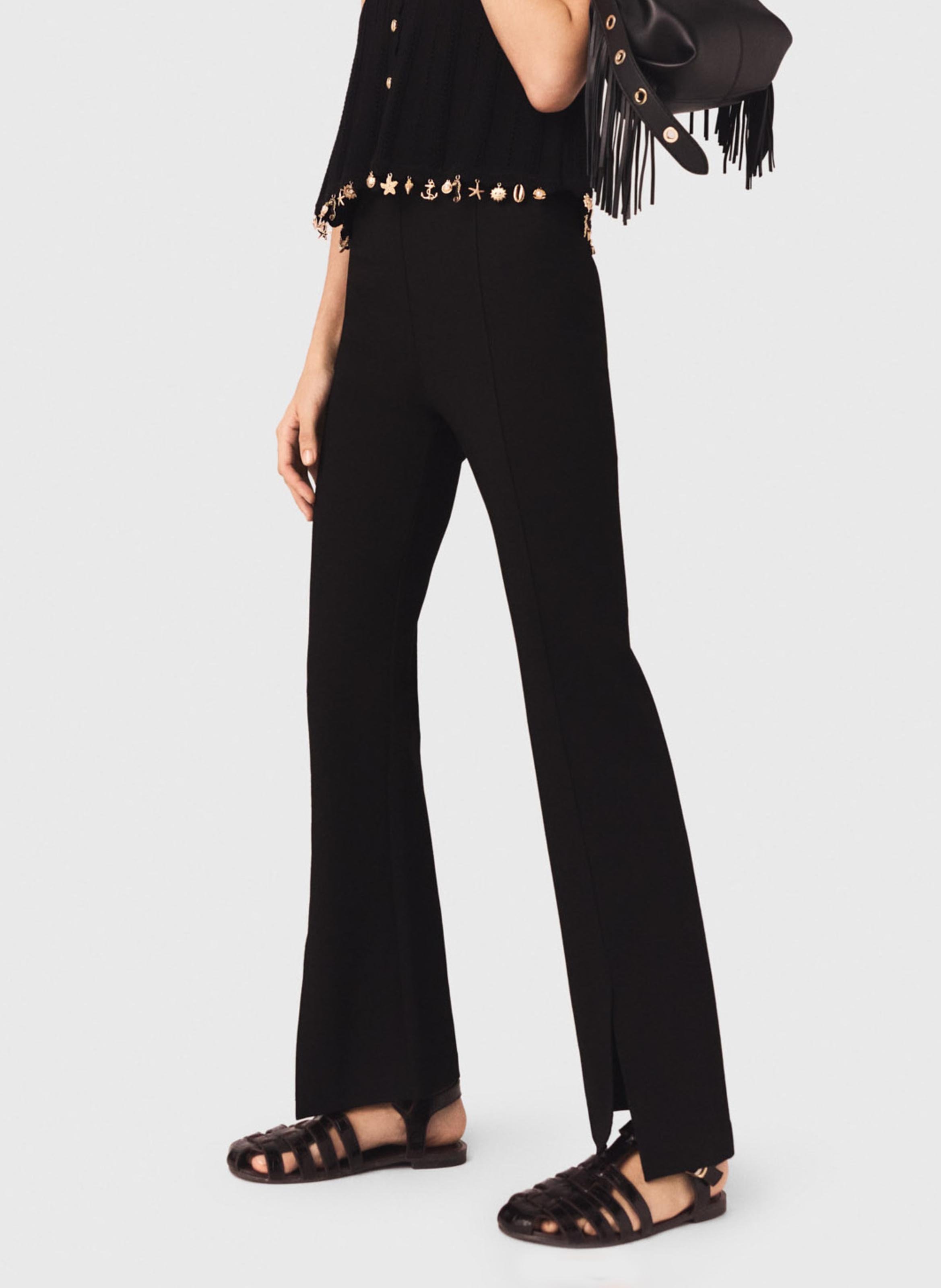 Pantalon flare stretch MAJE Noir