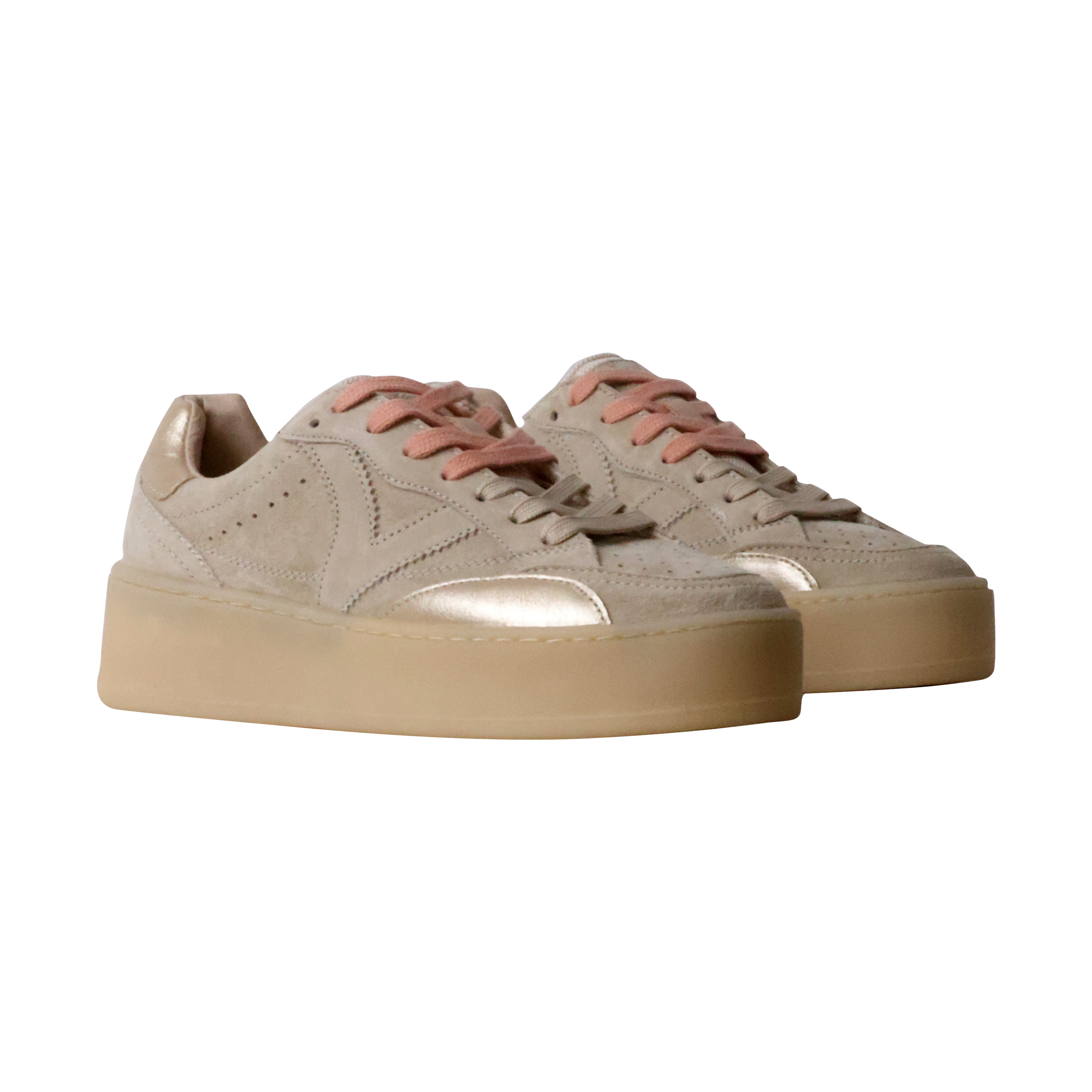 Leather trainers VICTORIA Beige