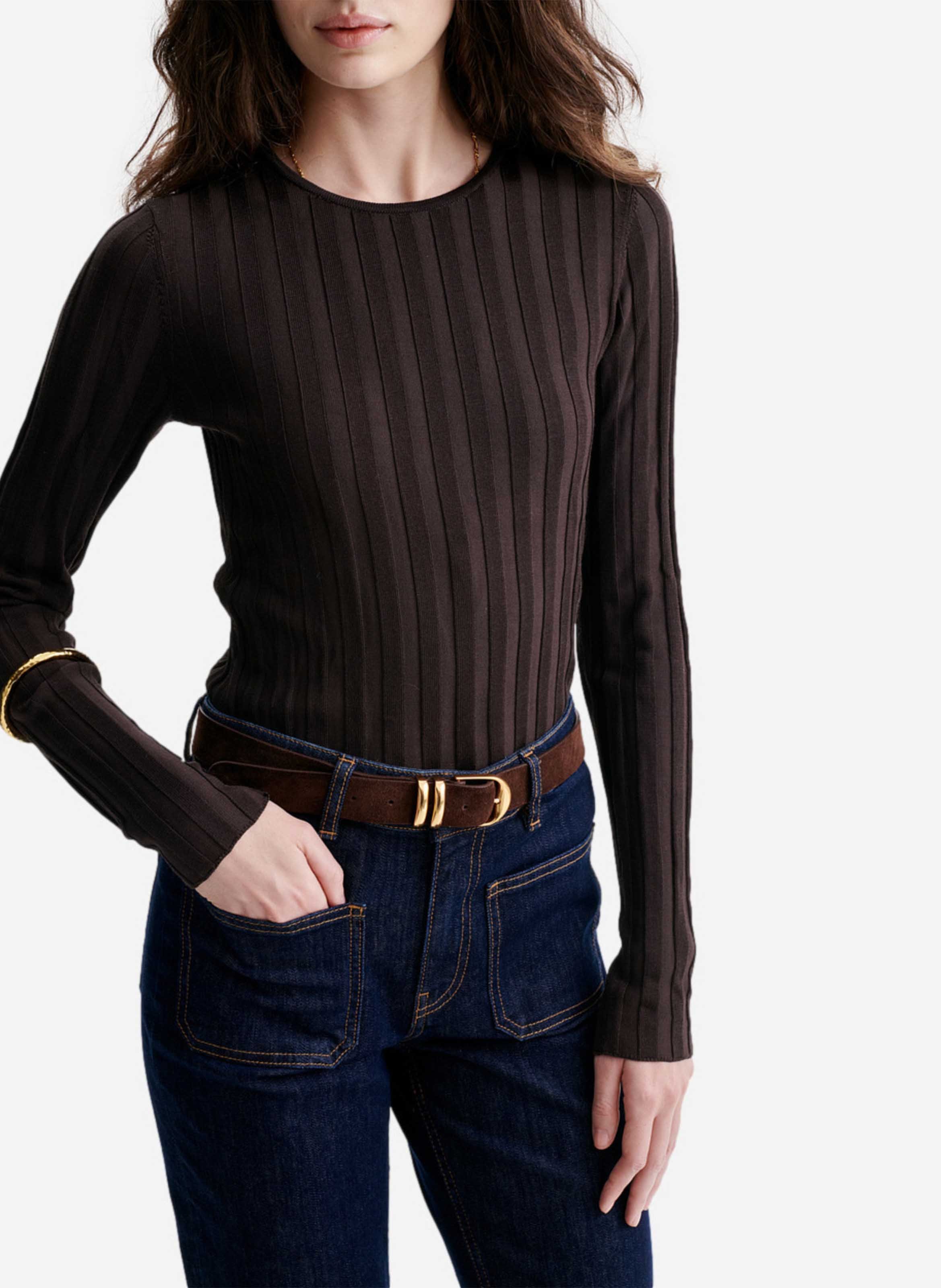 Pull col rond  VANESSA BRUNO Marron