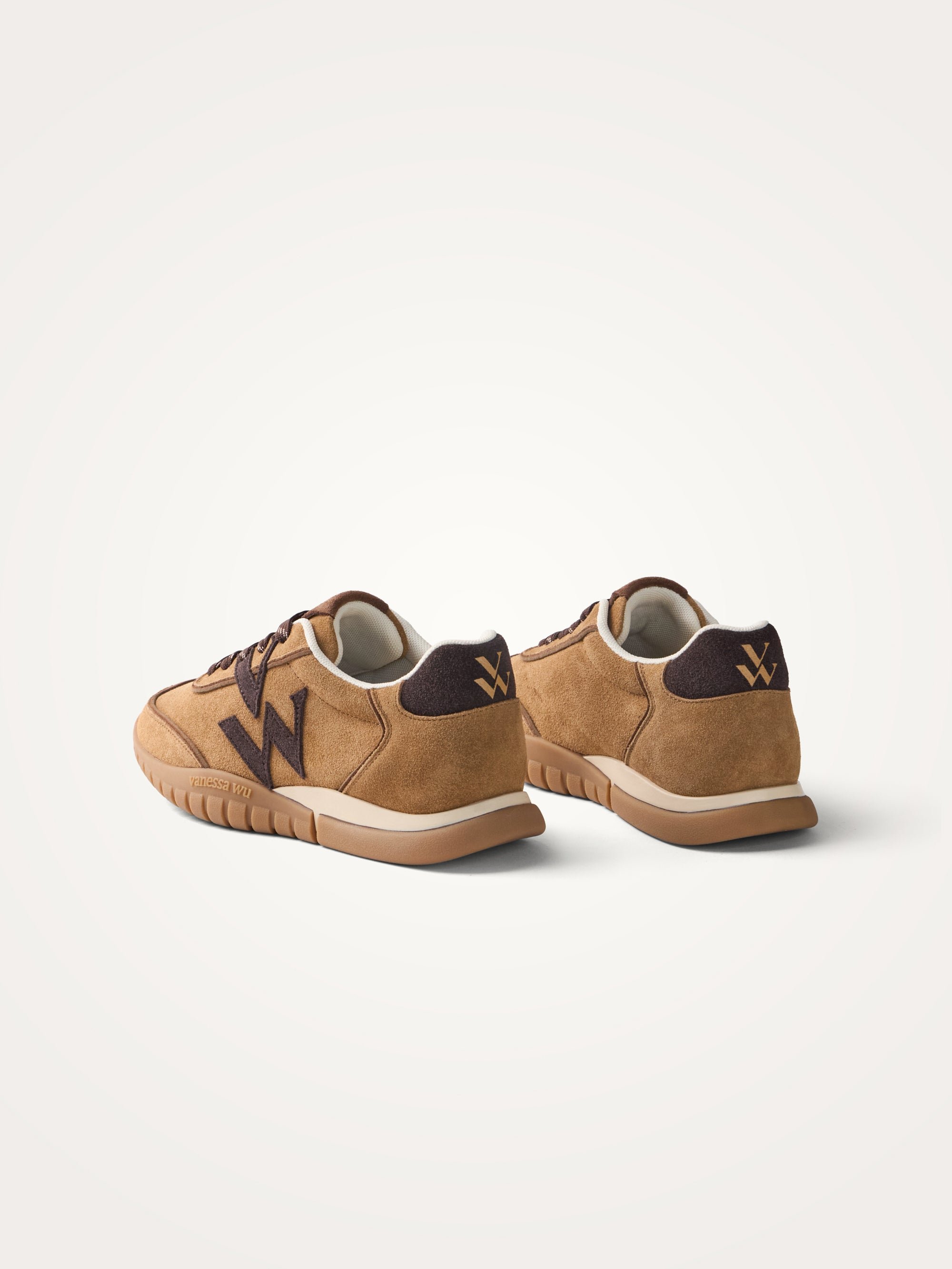 Sneakers with monogram on graphic sole VANESSA WU Beige