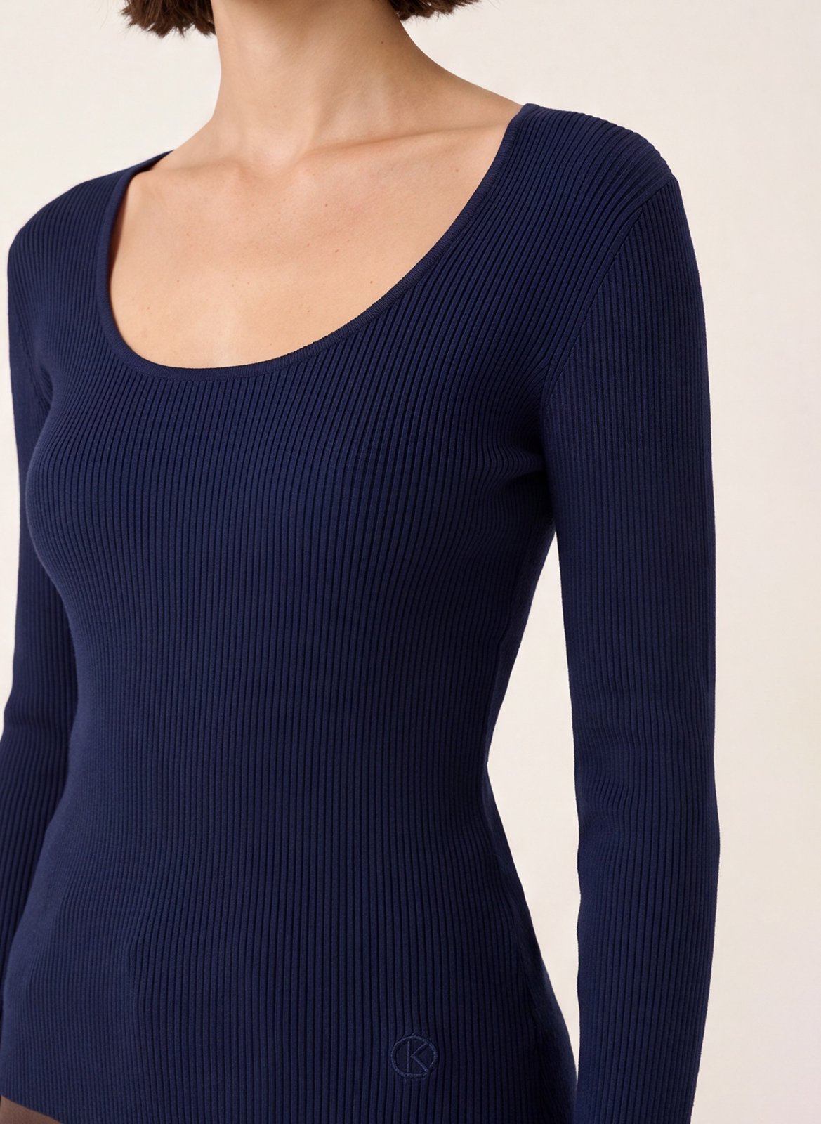 Taillierter Pullover mit Rundhalsausschnitt KOOKAI Blau