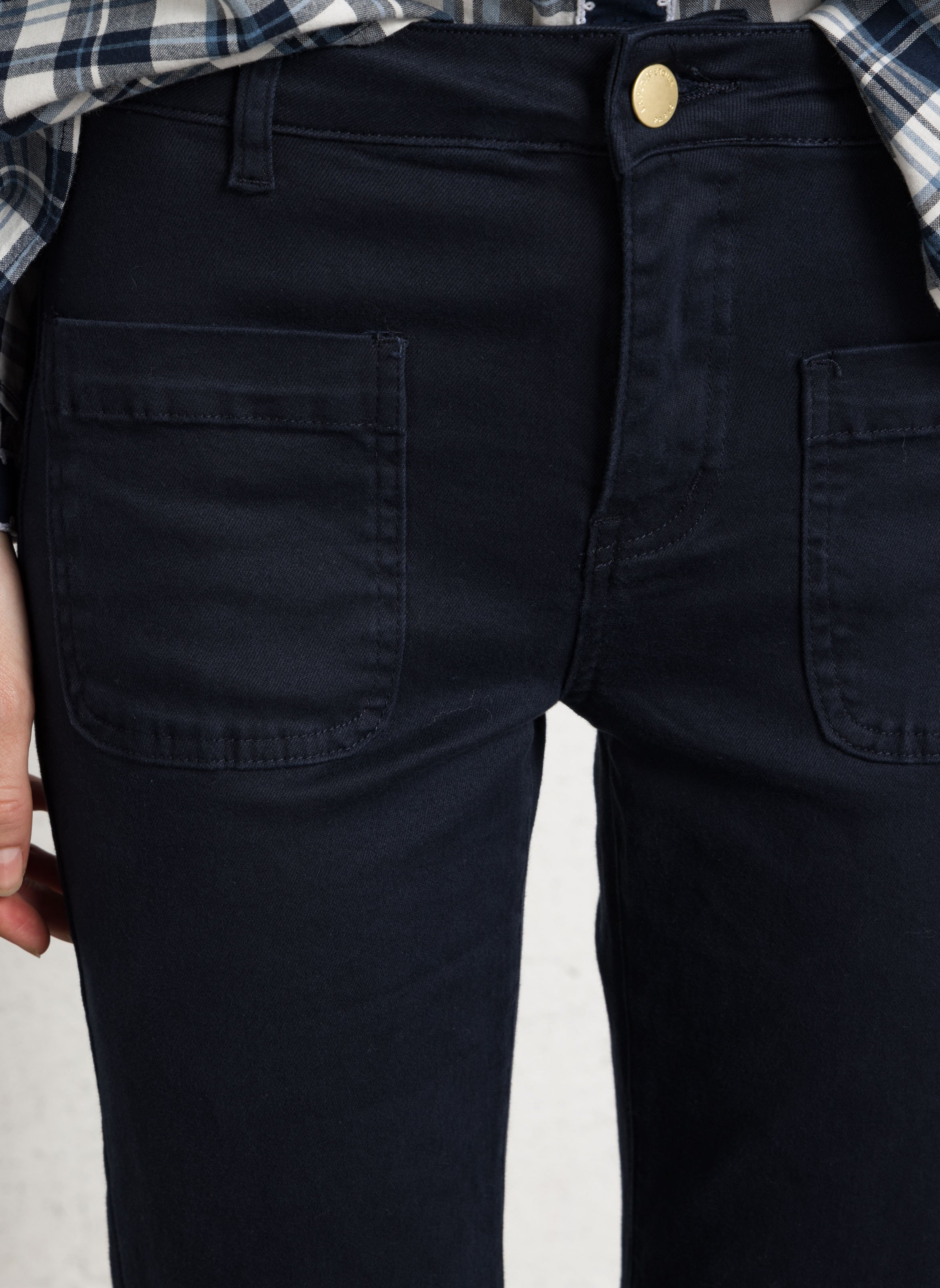 Katoenen broek met wijd uitlopende pijpen LA PETITE ETOILE Blauw
