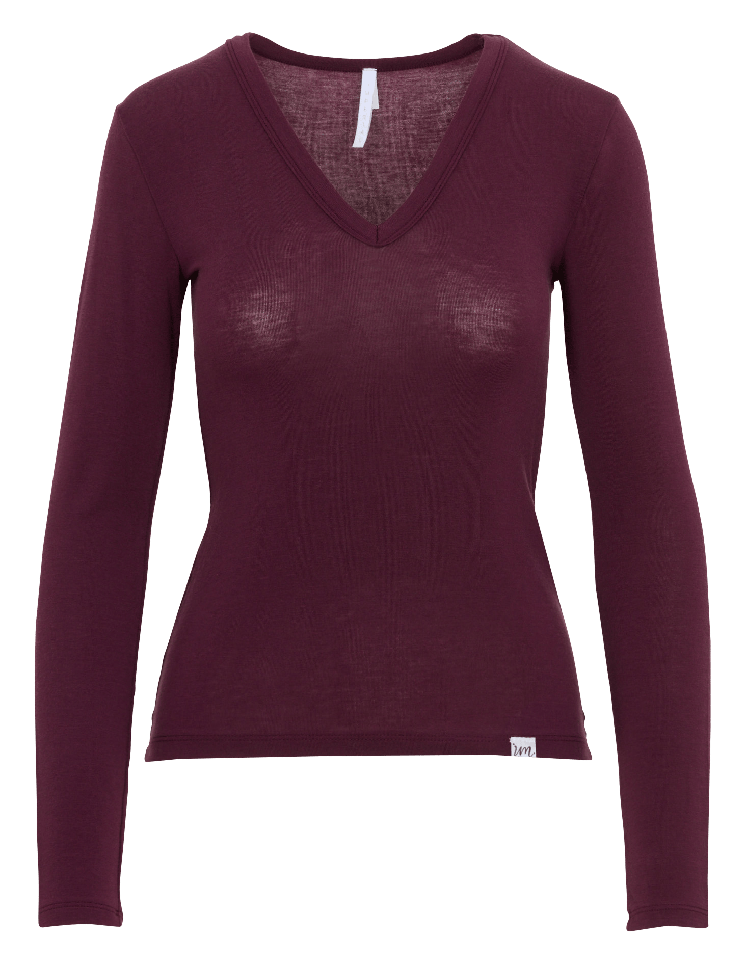 Nauwsluitend T-shirt met V-hals IMPERIAL Rood