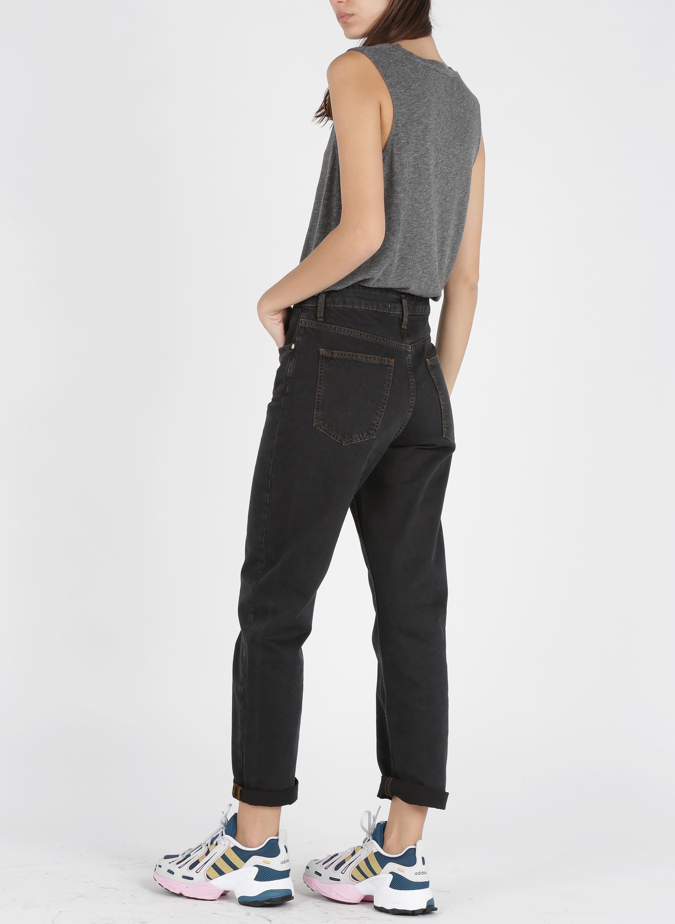 Débardeur col rond en coton mélangé AMERICAN VINTAGE Gris