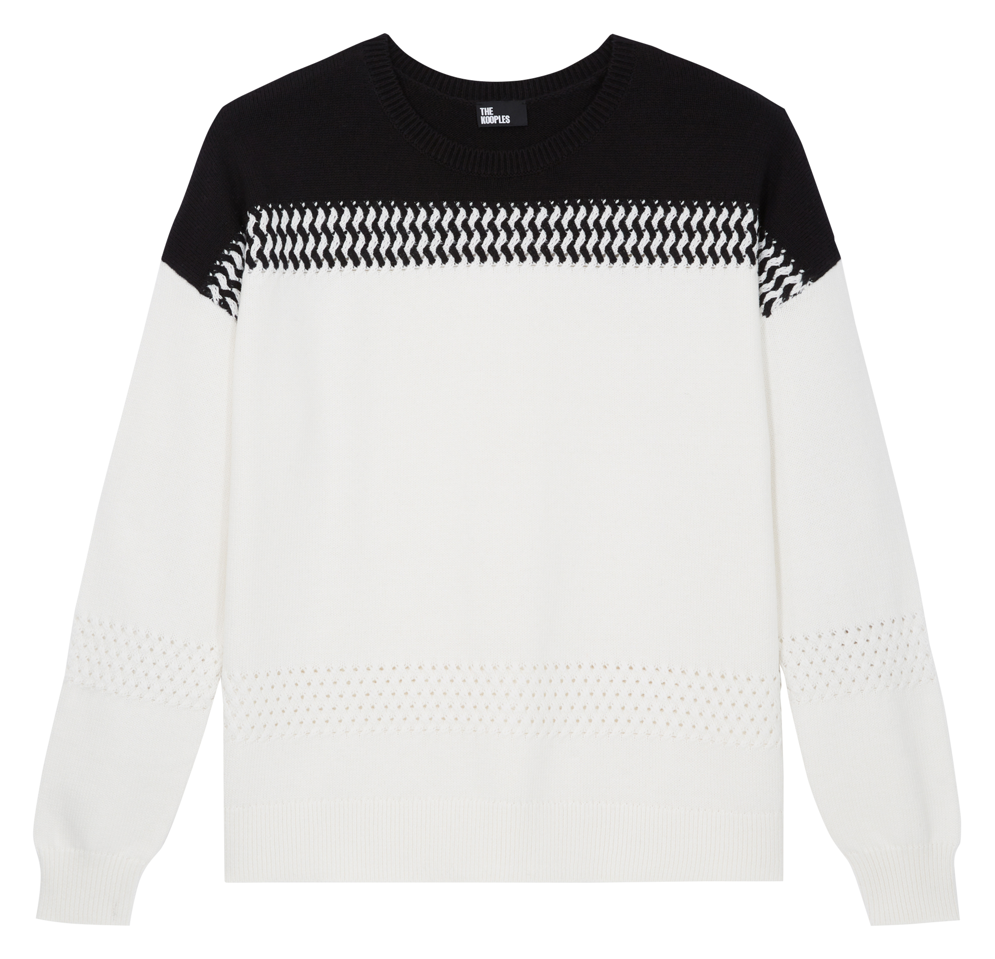 Two-tone cotton and cashmere sweater THE KOOPLES White