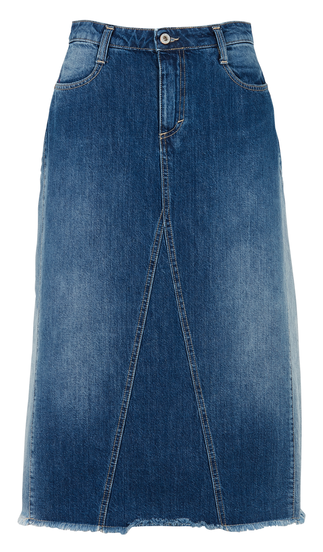 Flared cotton midi skirt PLEASE Blue