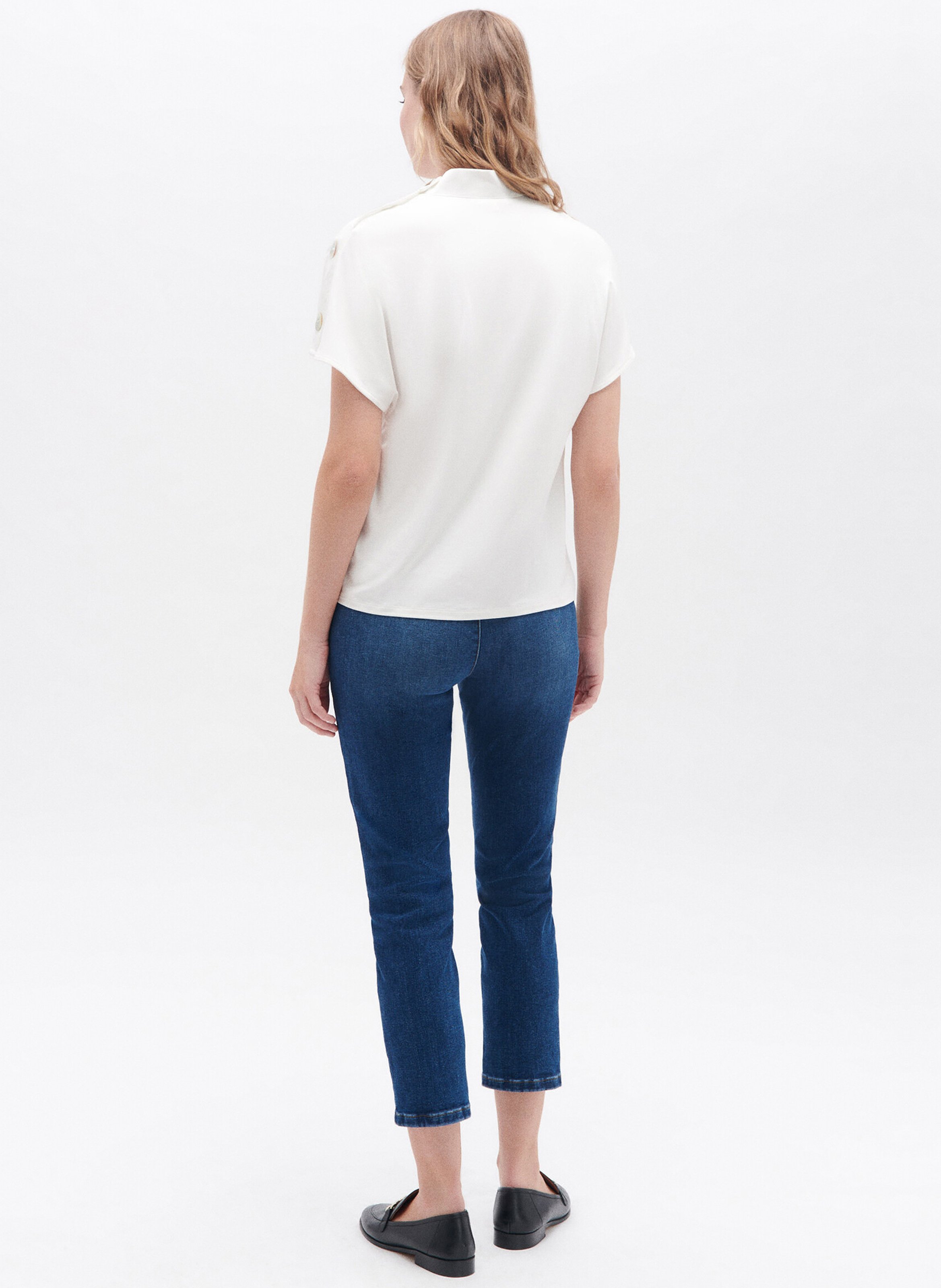 Top mit Stehkragen CAROLL Beige