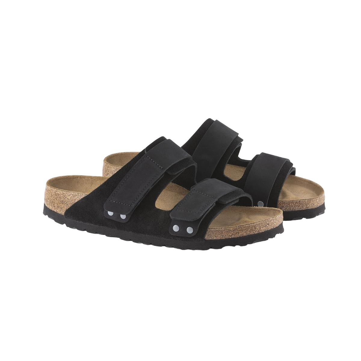 Faux leather sandals Black