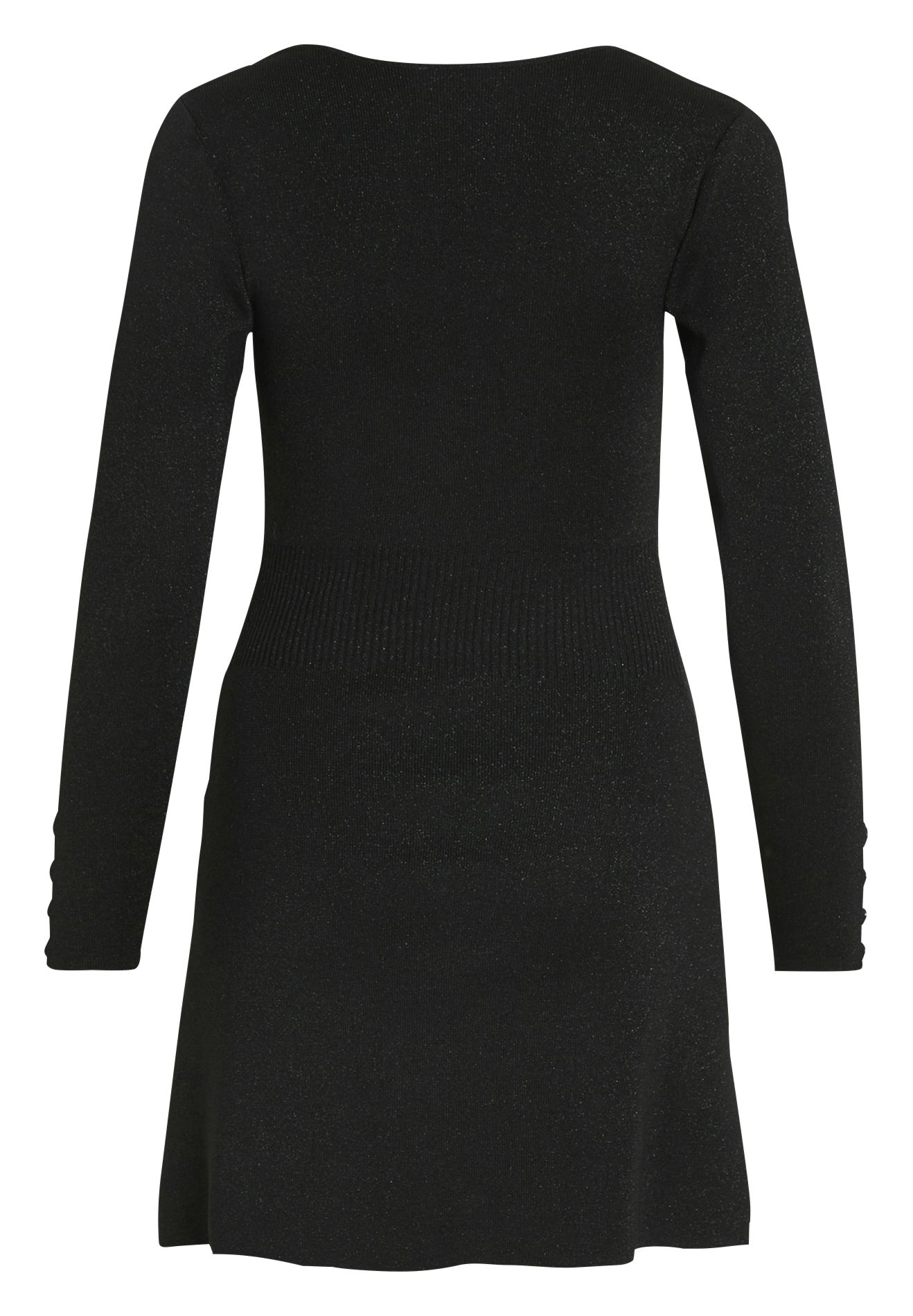 Robe courte en maille à fibres métallisées VILA Noir