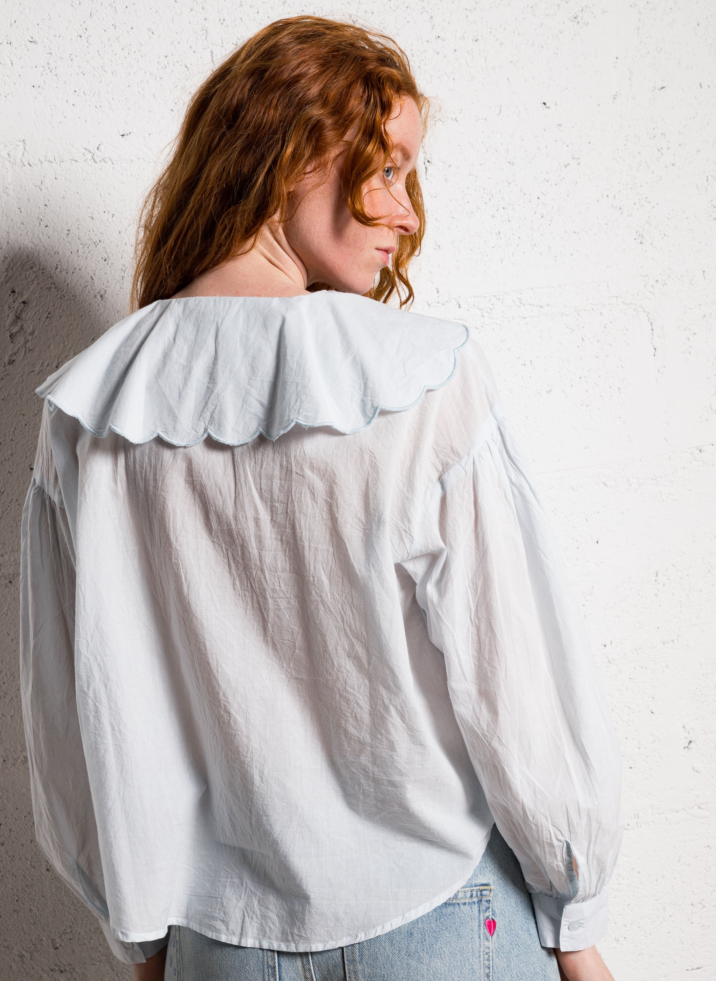 Colonel plain shirt THE TINY BIG SISTER Blue