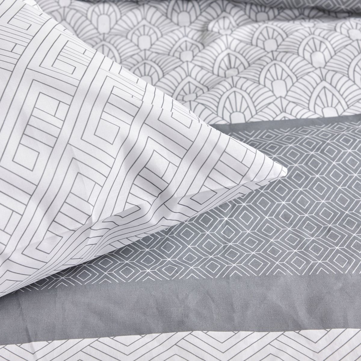 Printed bedding set TODAY LINGE DE MAISON Grey