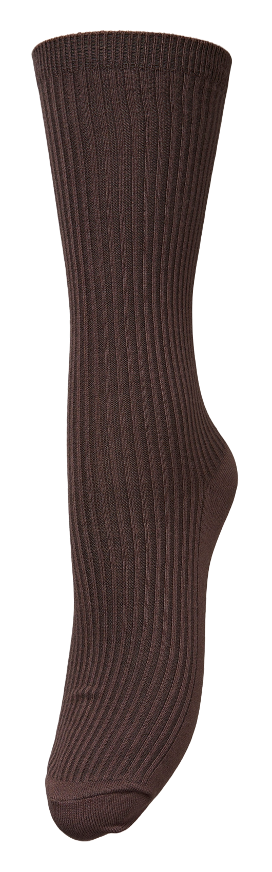 Ribbed knit socks BECKSONDERGAARD Brown