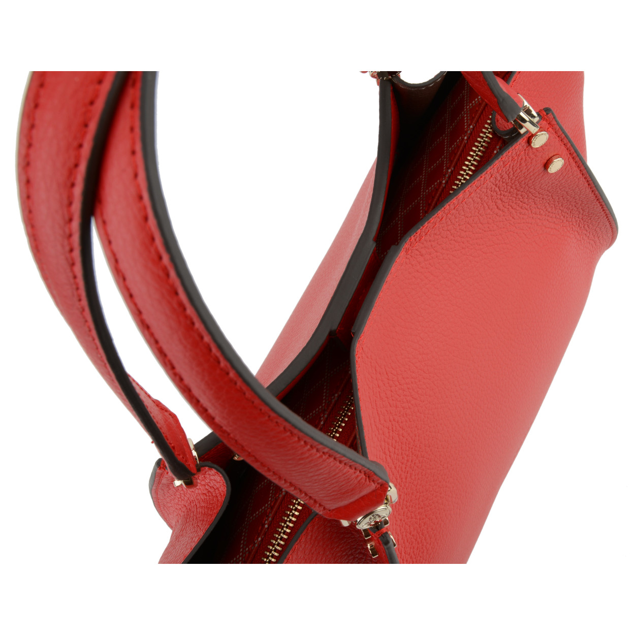 Billy L leather bag  POURCHET Red