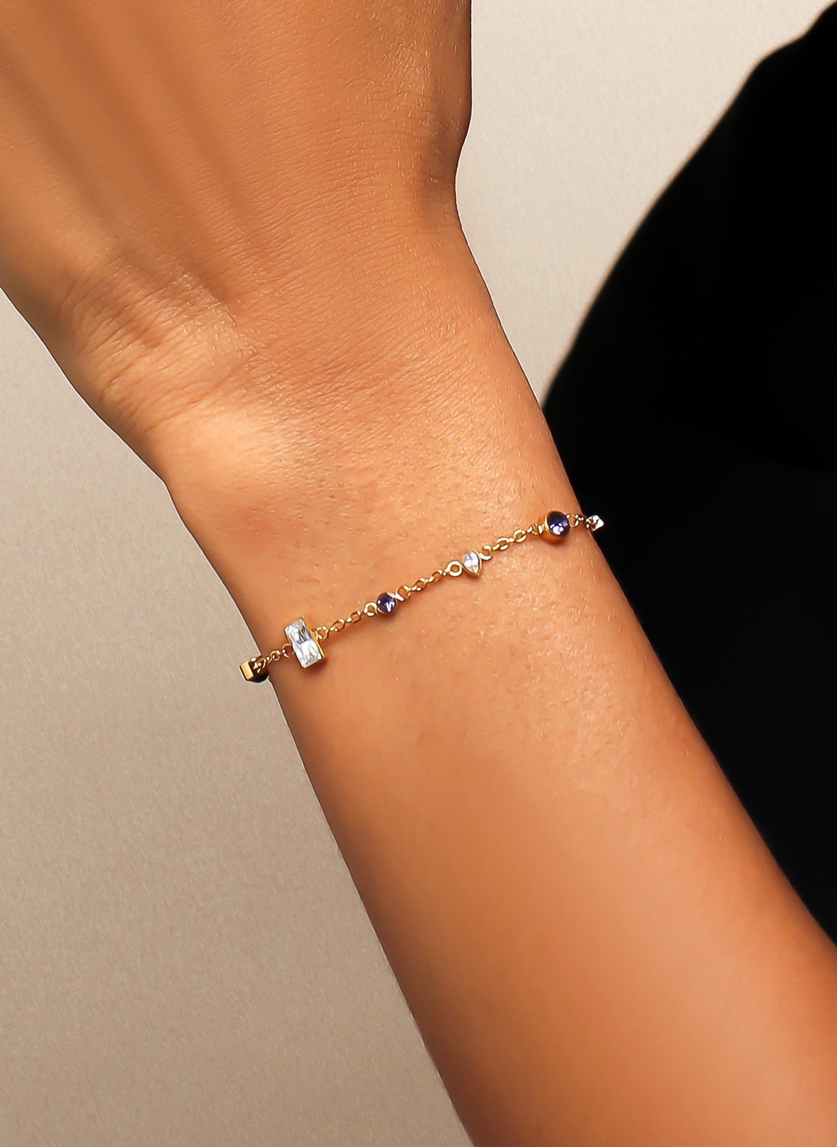 Chain bracelet Helena AEC Paris Purple