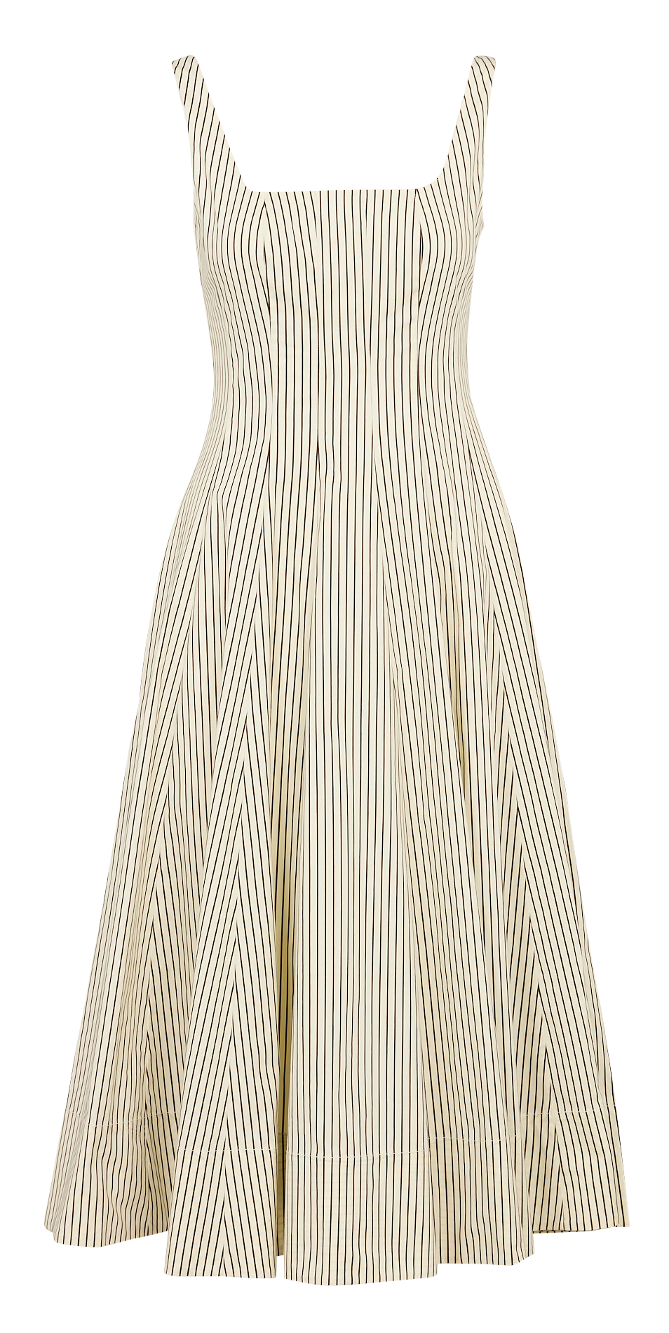 Striped midi dress in blended cotton STAUD Multicolored