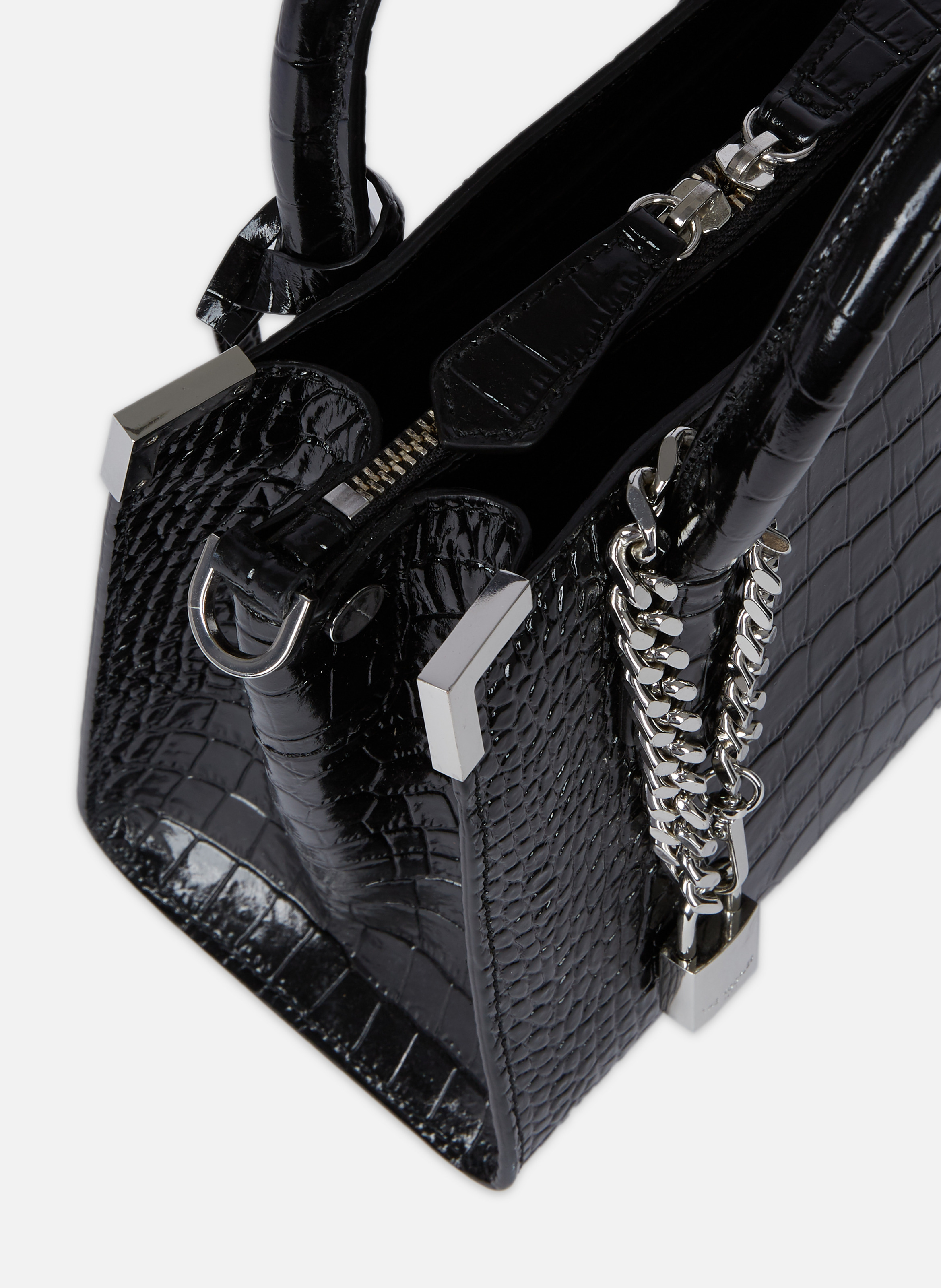 Embossed leather ming medium bag THE KOOPLES Black