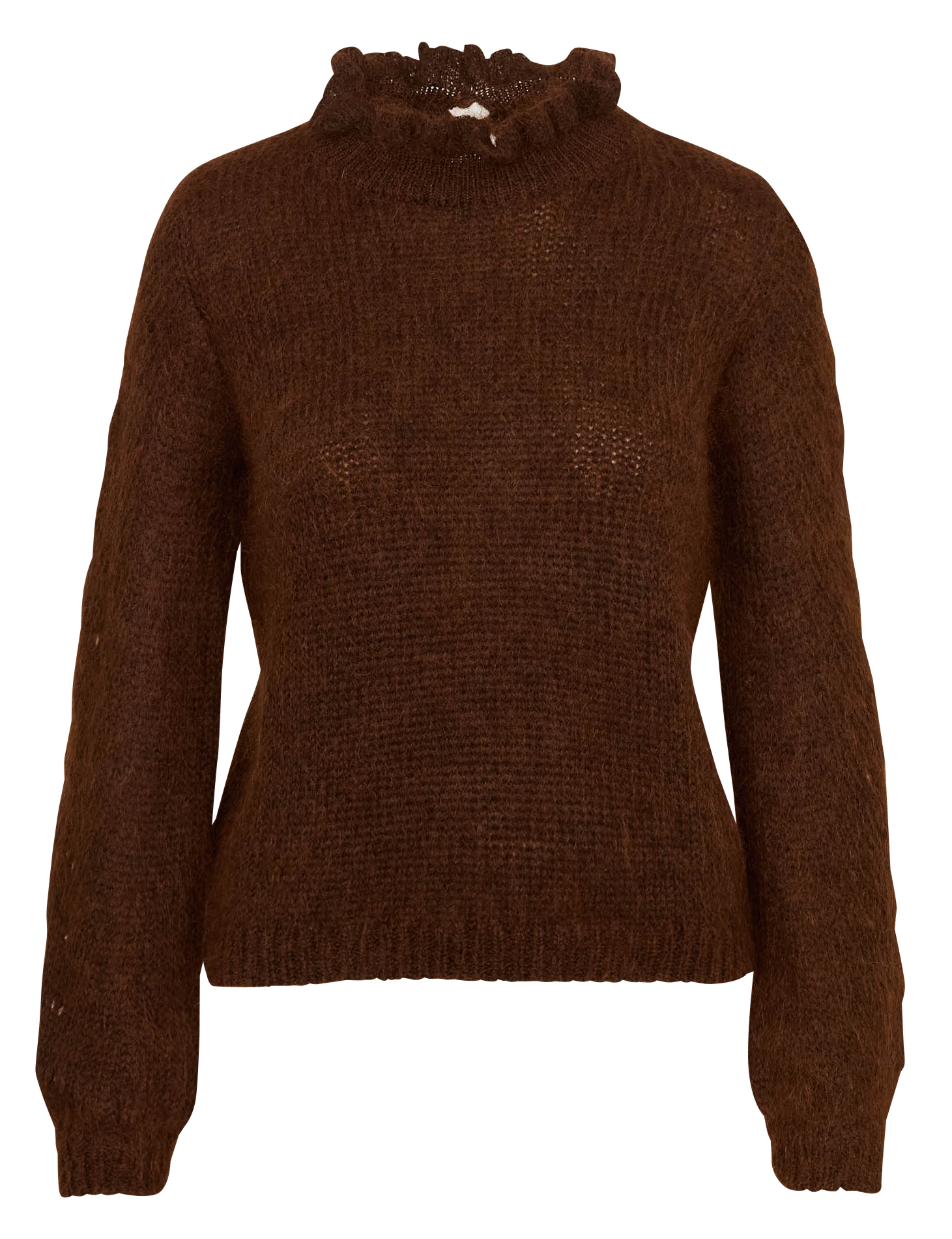Straight-cut knit sweater LOUISE MISHA Brown