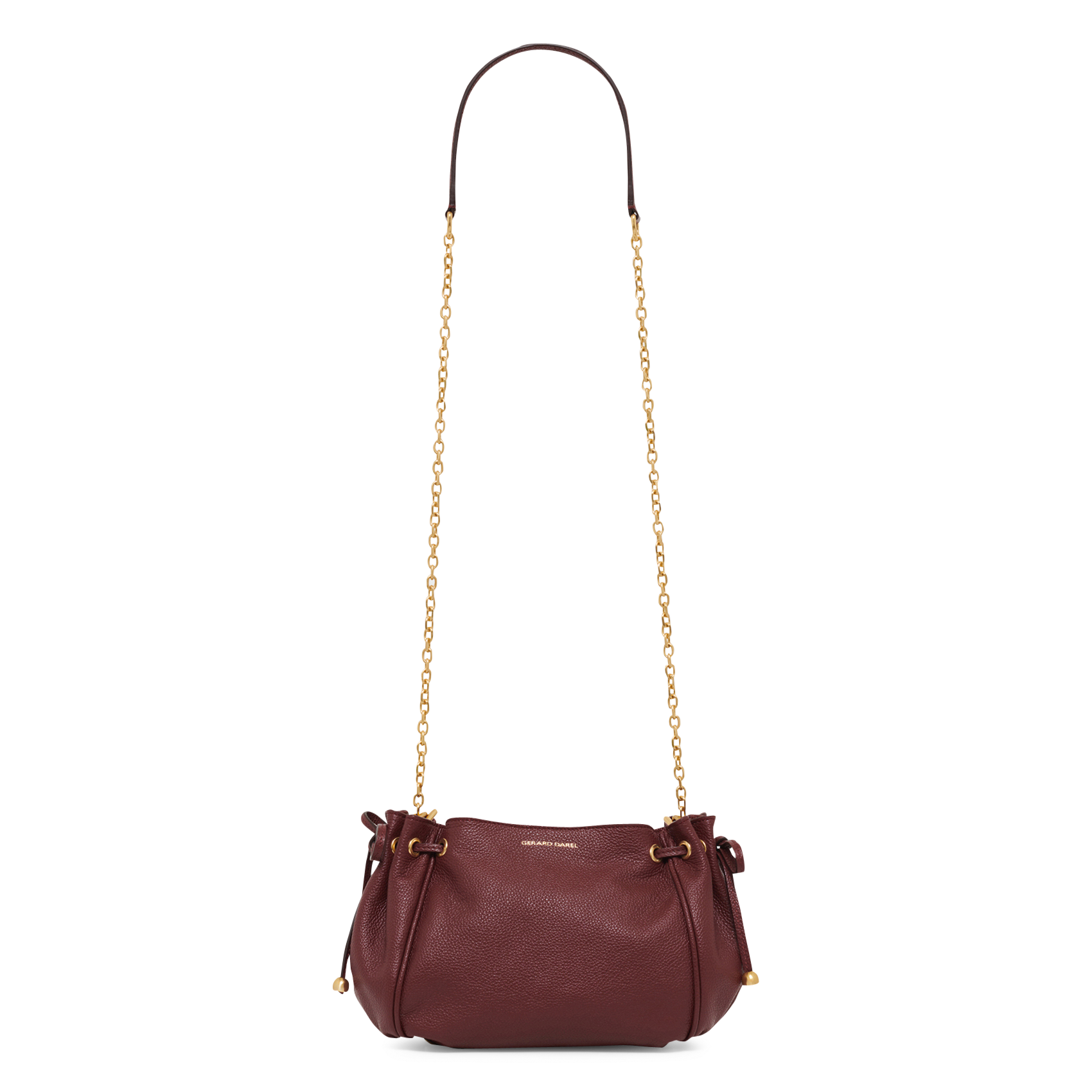Sac bandoulière en cuir grainé GERARD DAREL Rouge
