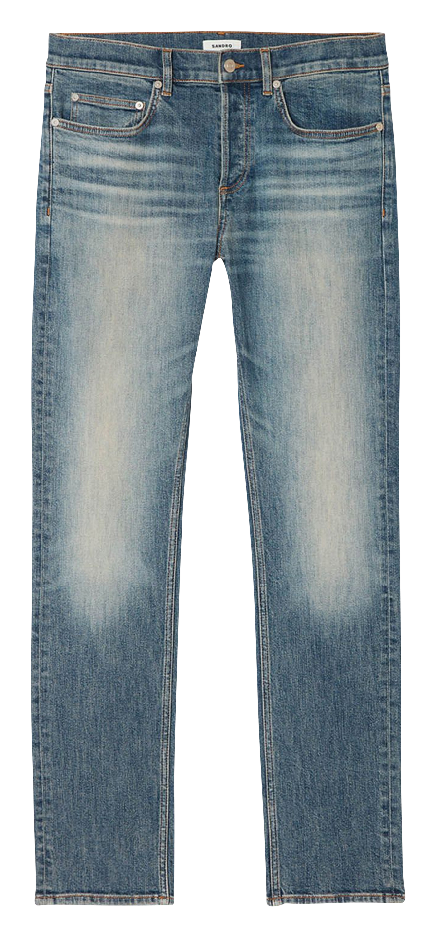 Slim fit jeans effen SANDRO Blauw