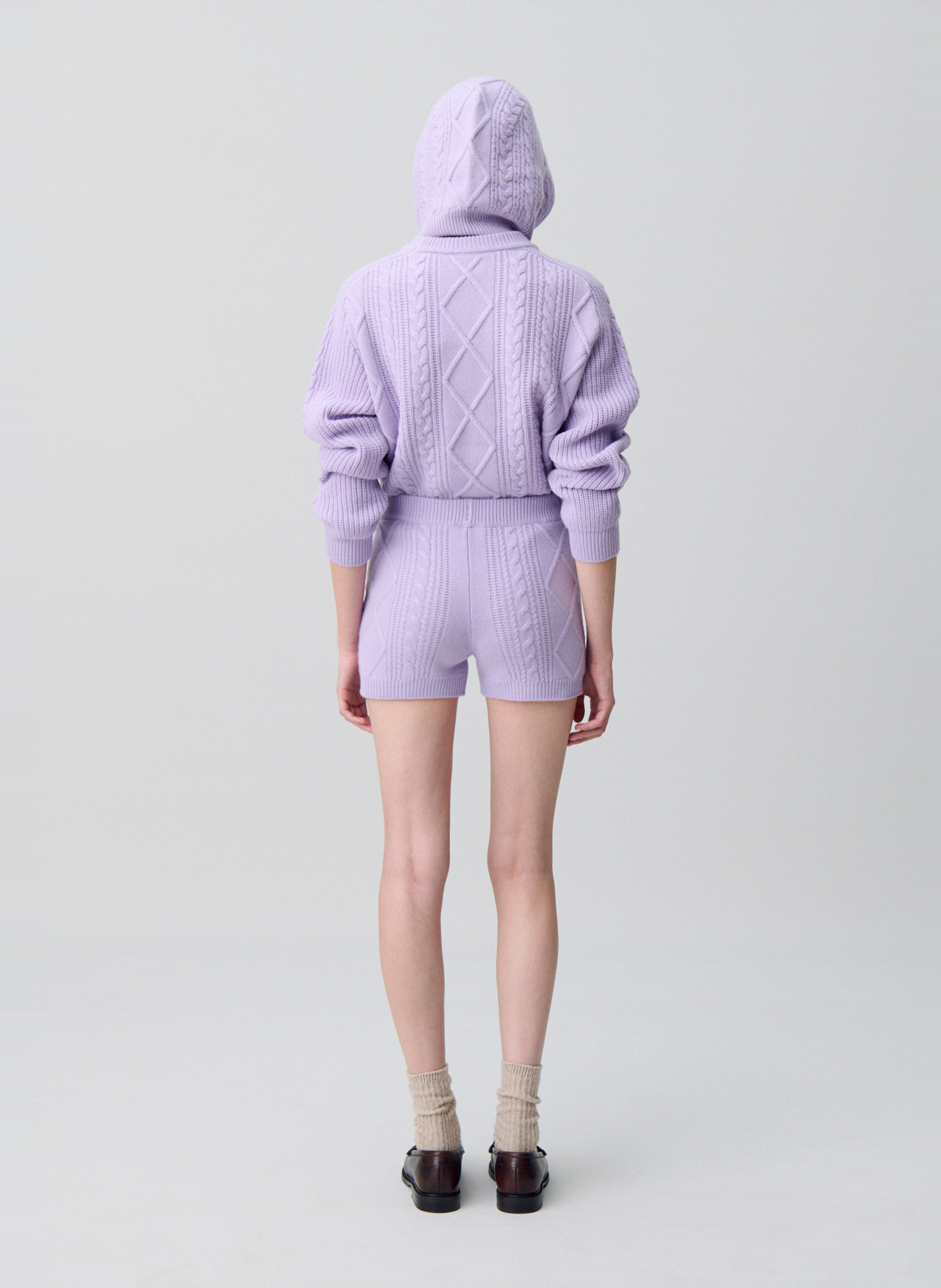 Short moulant en laine et cachemire CLAUDIE PIERLOT Violet