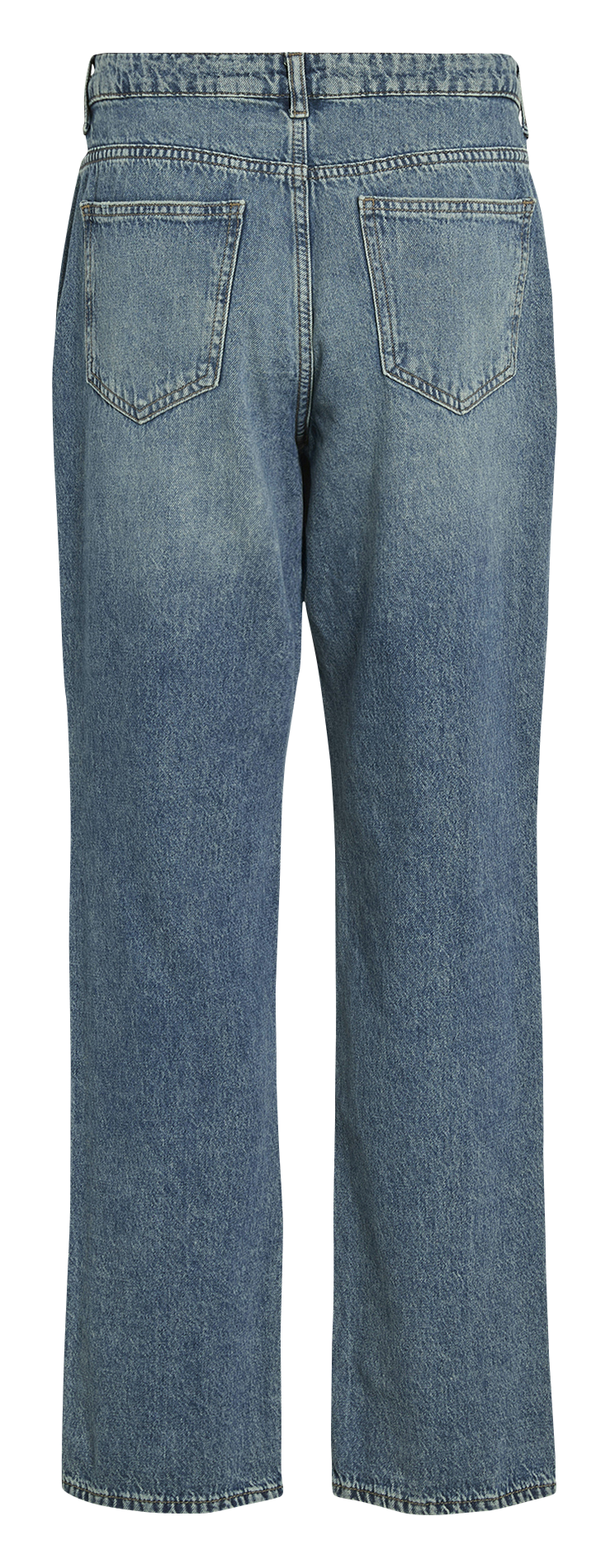 Jean droit en coton VILA Bleu