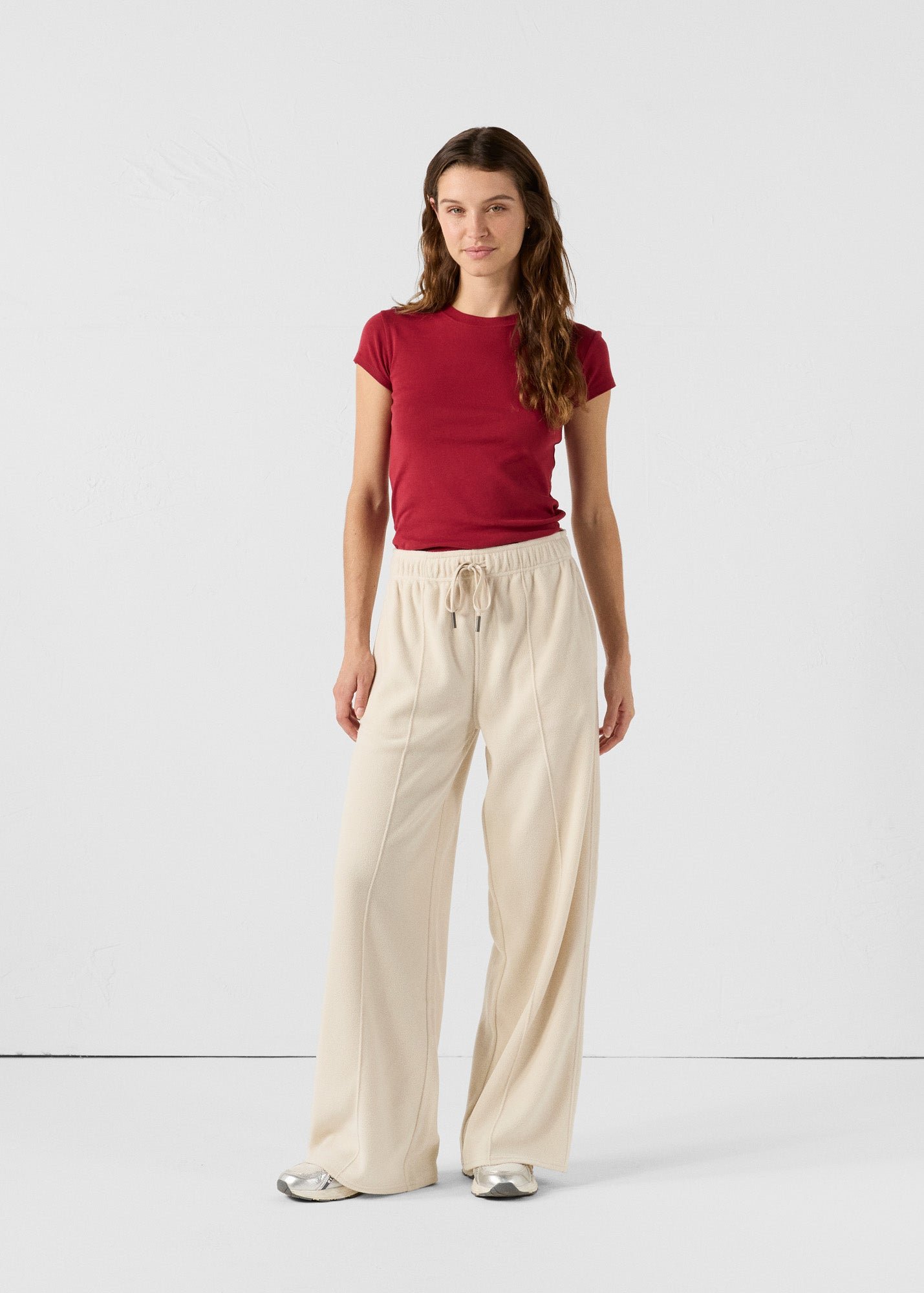 Silvia fleece pants JOTT White