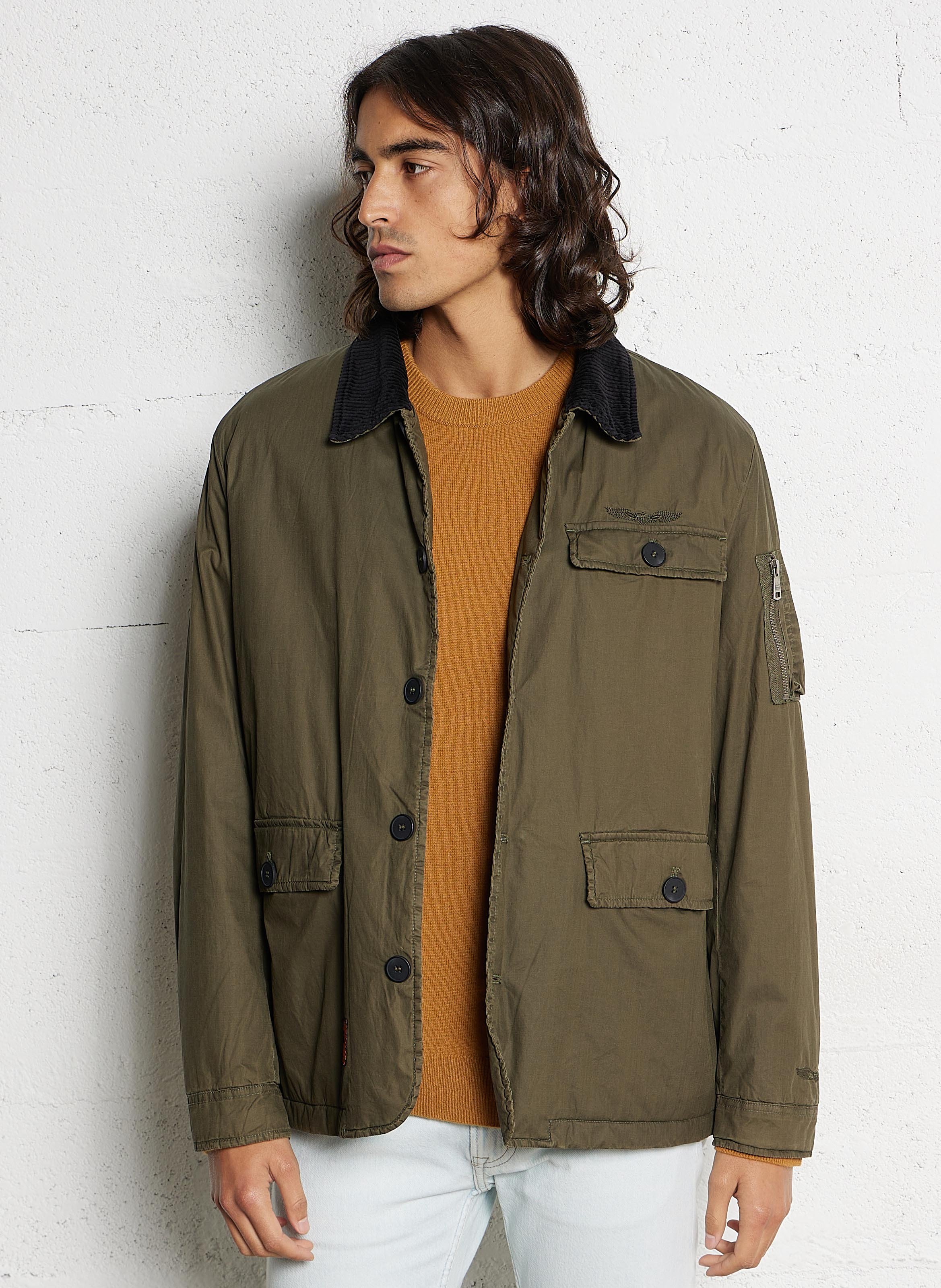 Veste boutonnée à col revers velours côtelé BOMBERS ORIGINAL