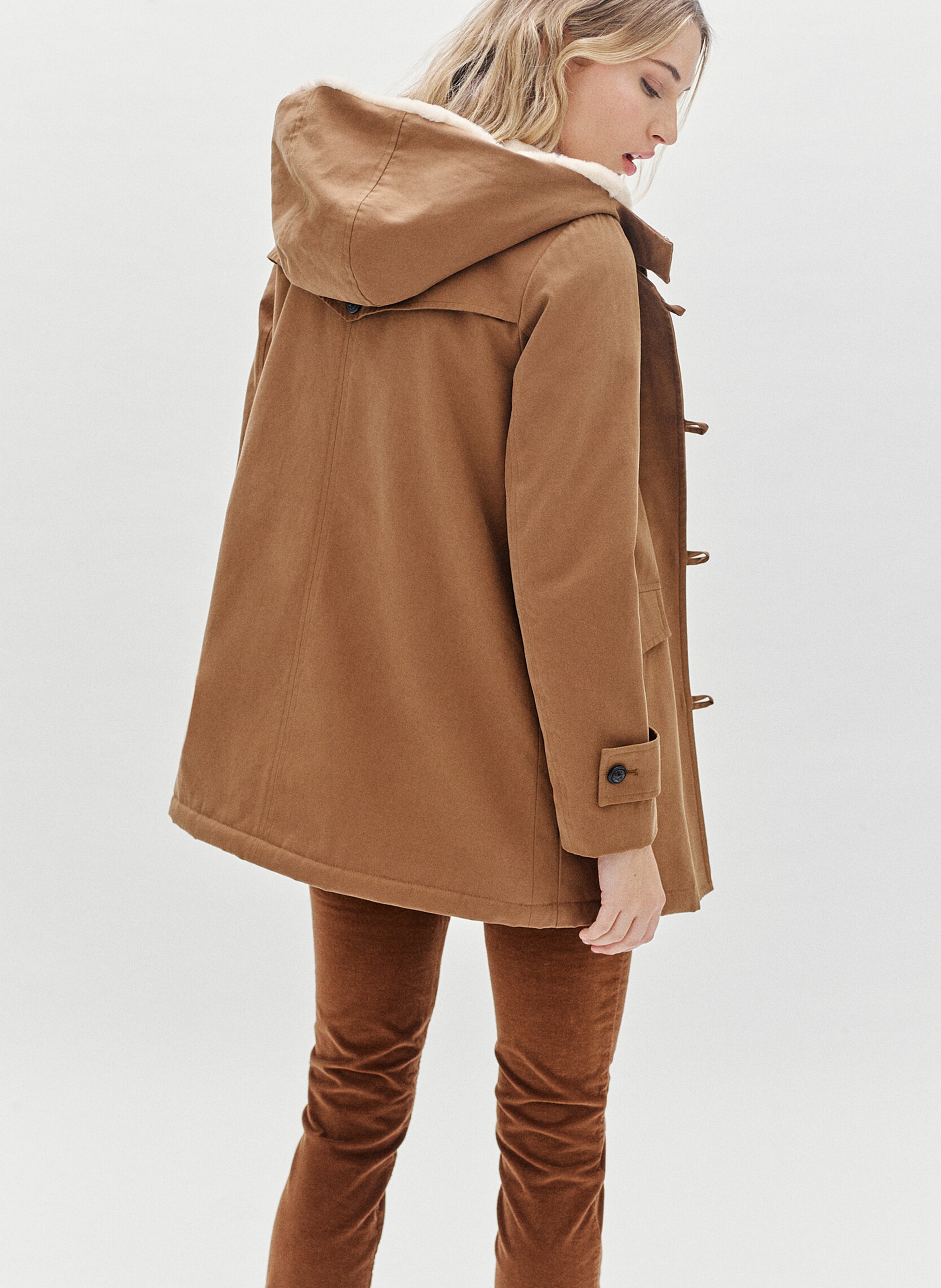 Hooded parka CAROLL Brown