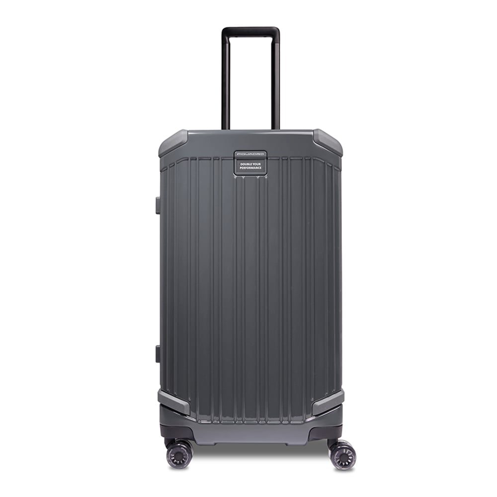 Trunk model 4-wheel trolley suitcase with TSA lock, small size PIQUADRO Grey