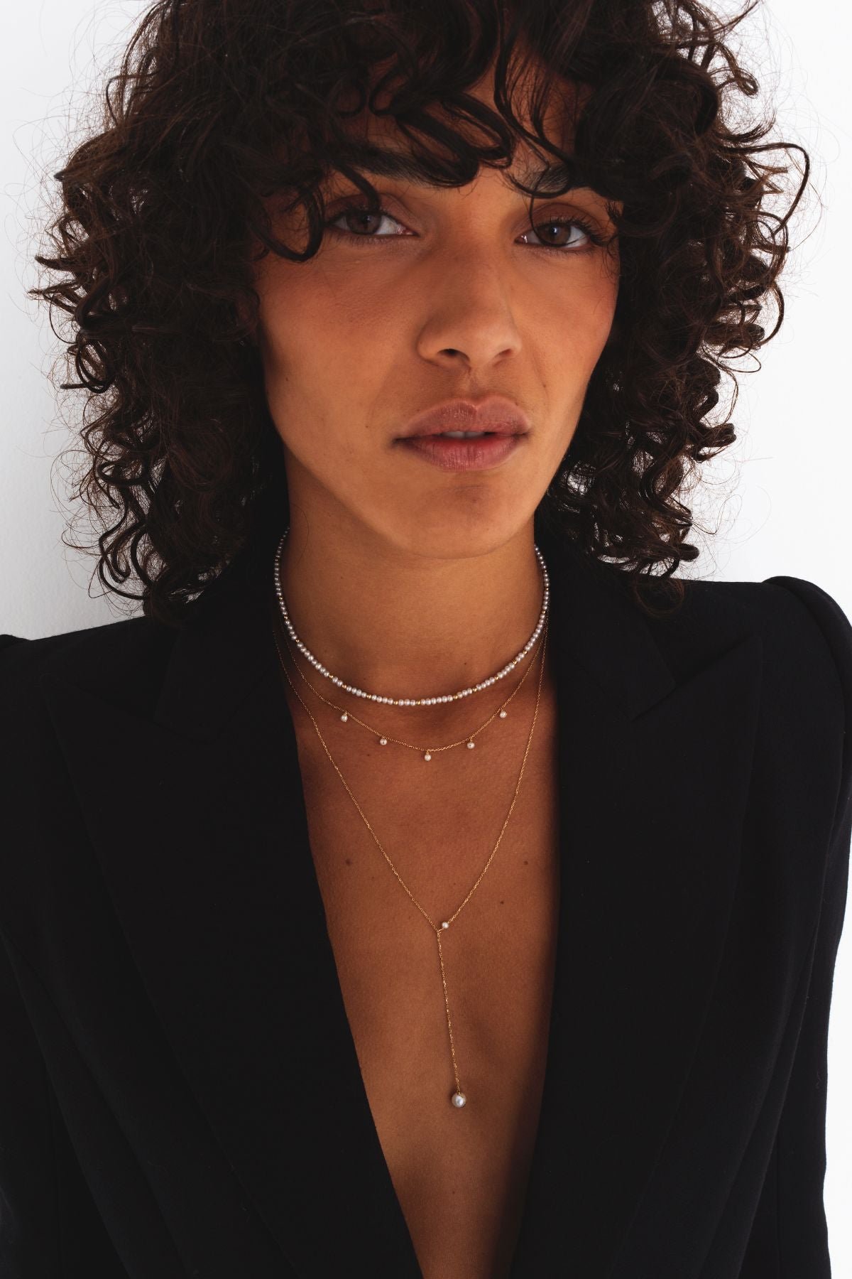 Vice-versa necklace in 18k gold with pearls YAY Golden