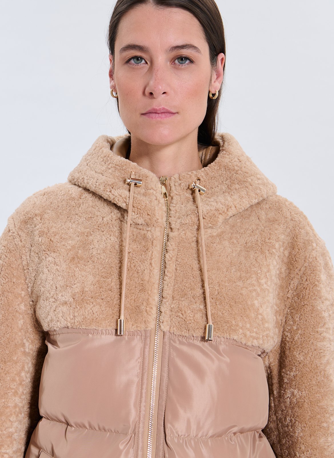 Manteau à capuche ZAPA Marron