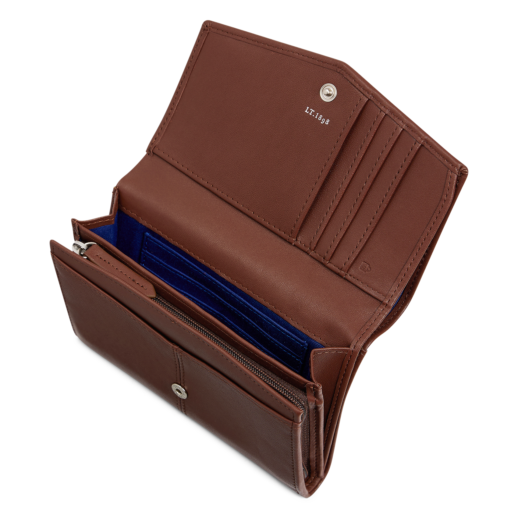 Gladde, leren portefeuille LE TANNEUR Bruin