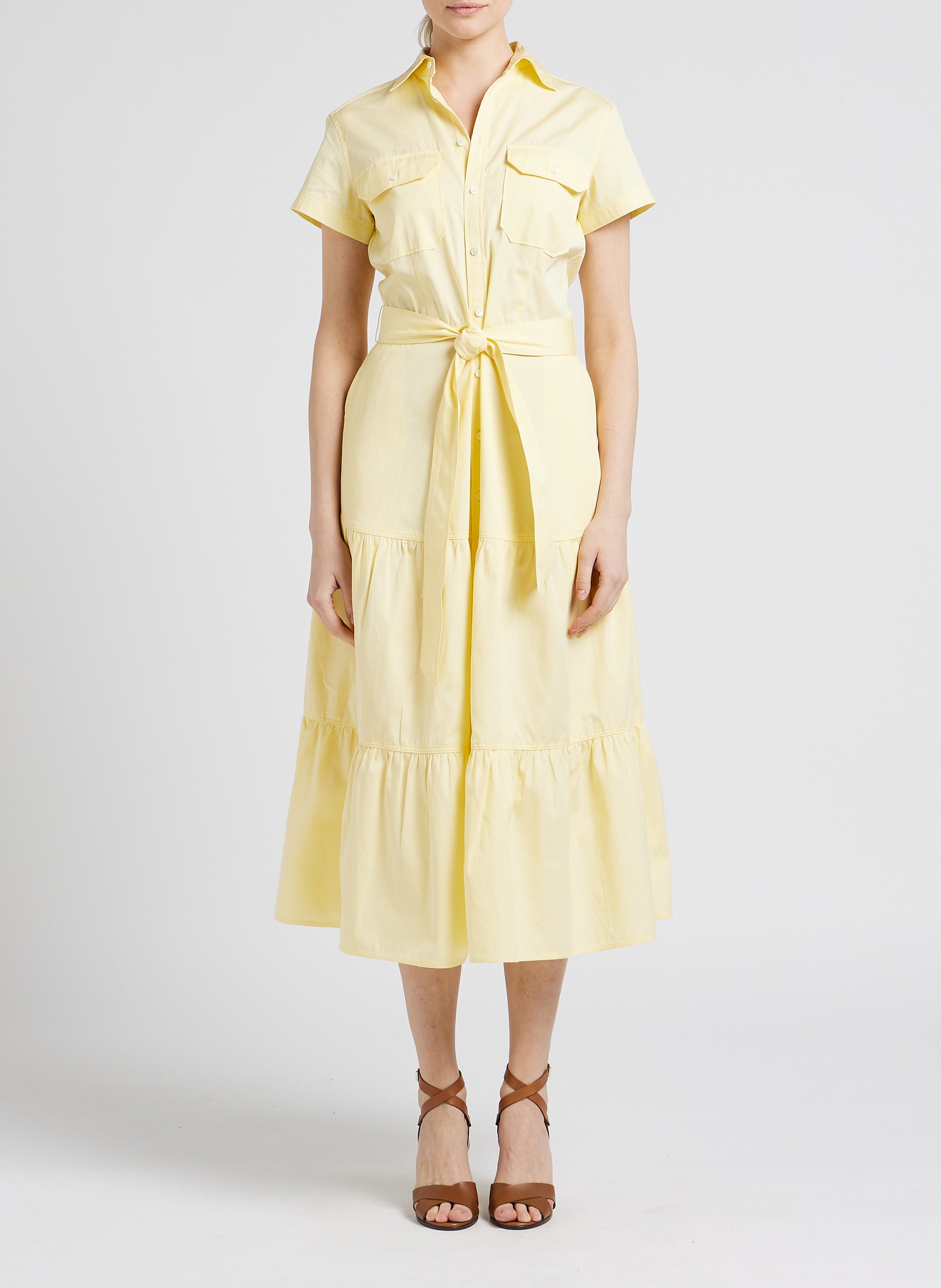 Katoenen overhemdjurk POLO RALPH LAUREN Geel
