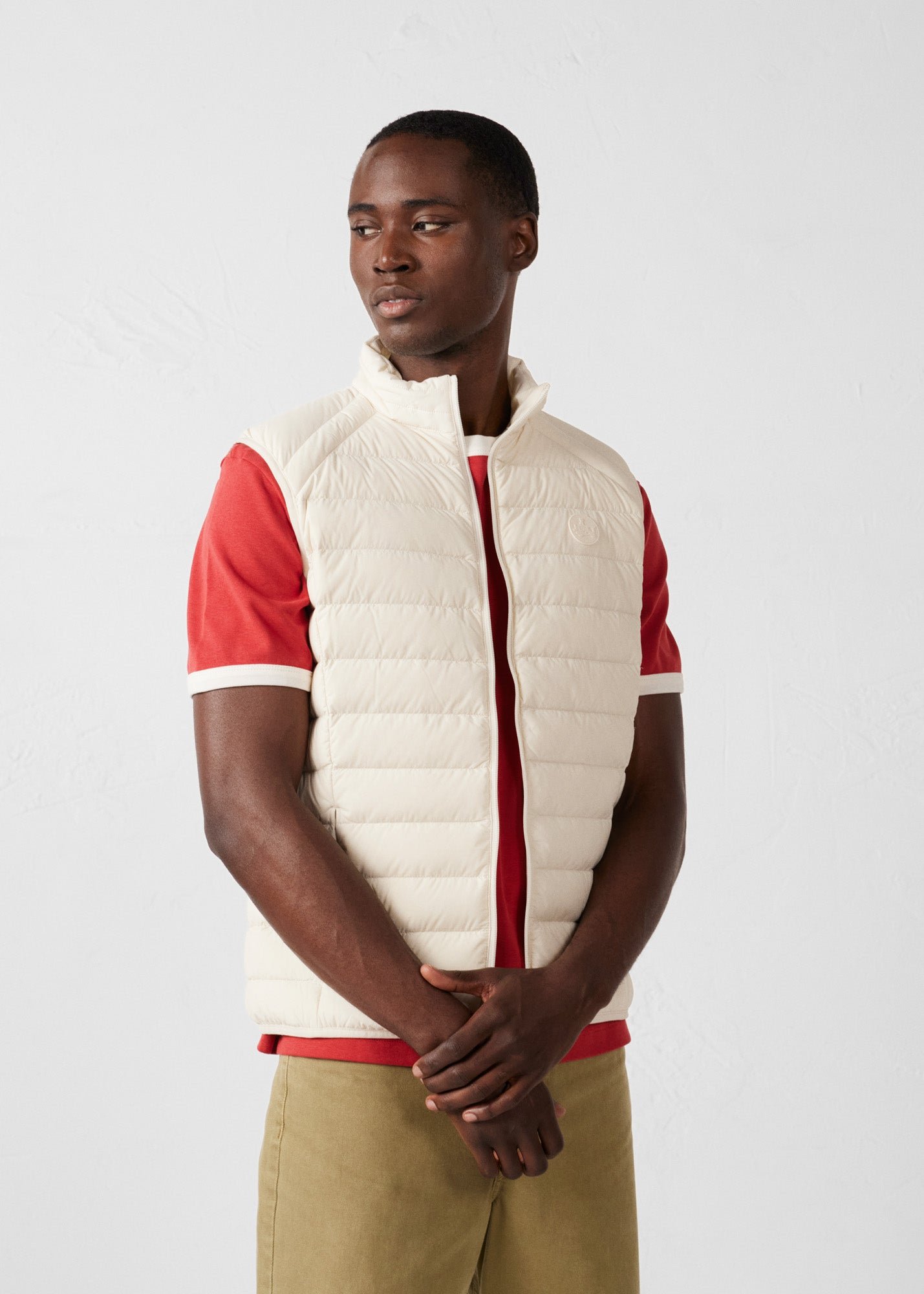 Stretch sleeveless puffer jacket Arafo JOTT White