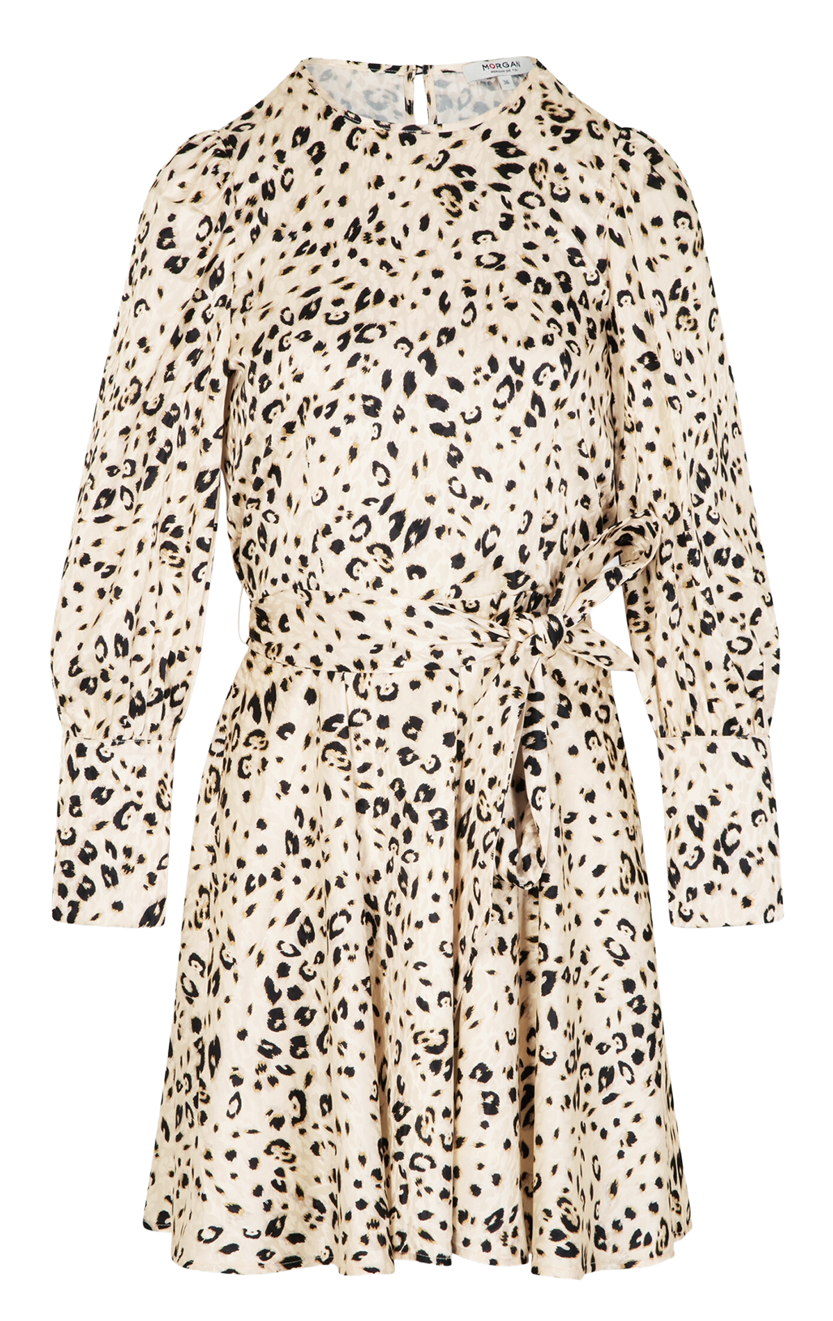 Short printed round-neck dress MORGAN Multicolored