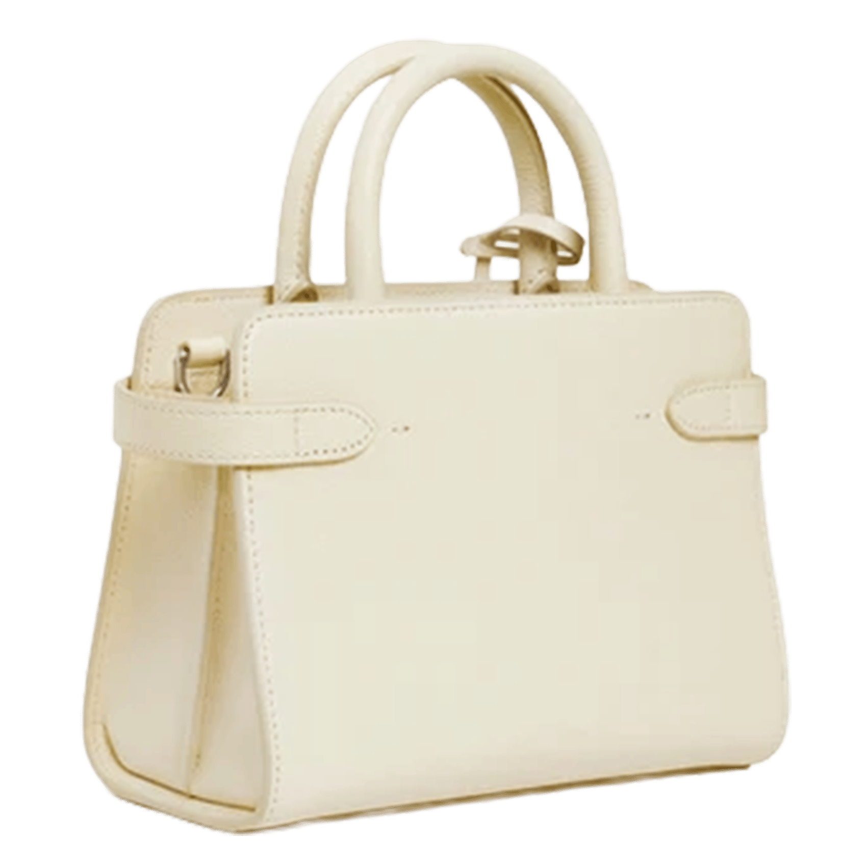 Bowlingtasche aus genarbtem Leder mit Reißverschluss LE TANNEUR Weiss