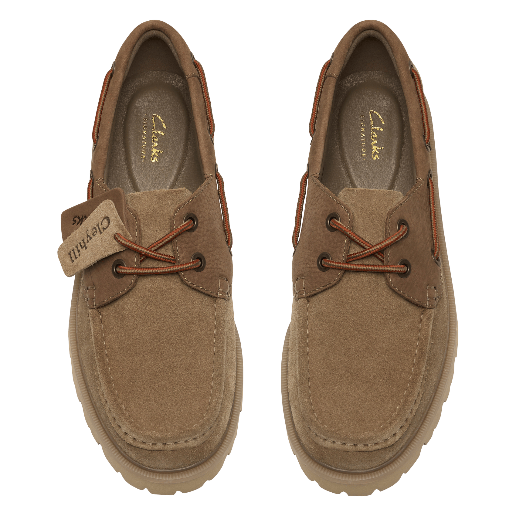 Bootschoenen van leer CLARKS Bruin