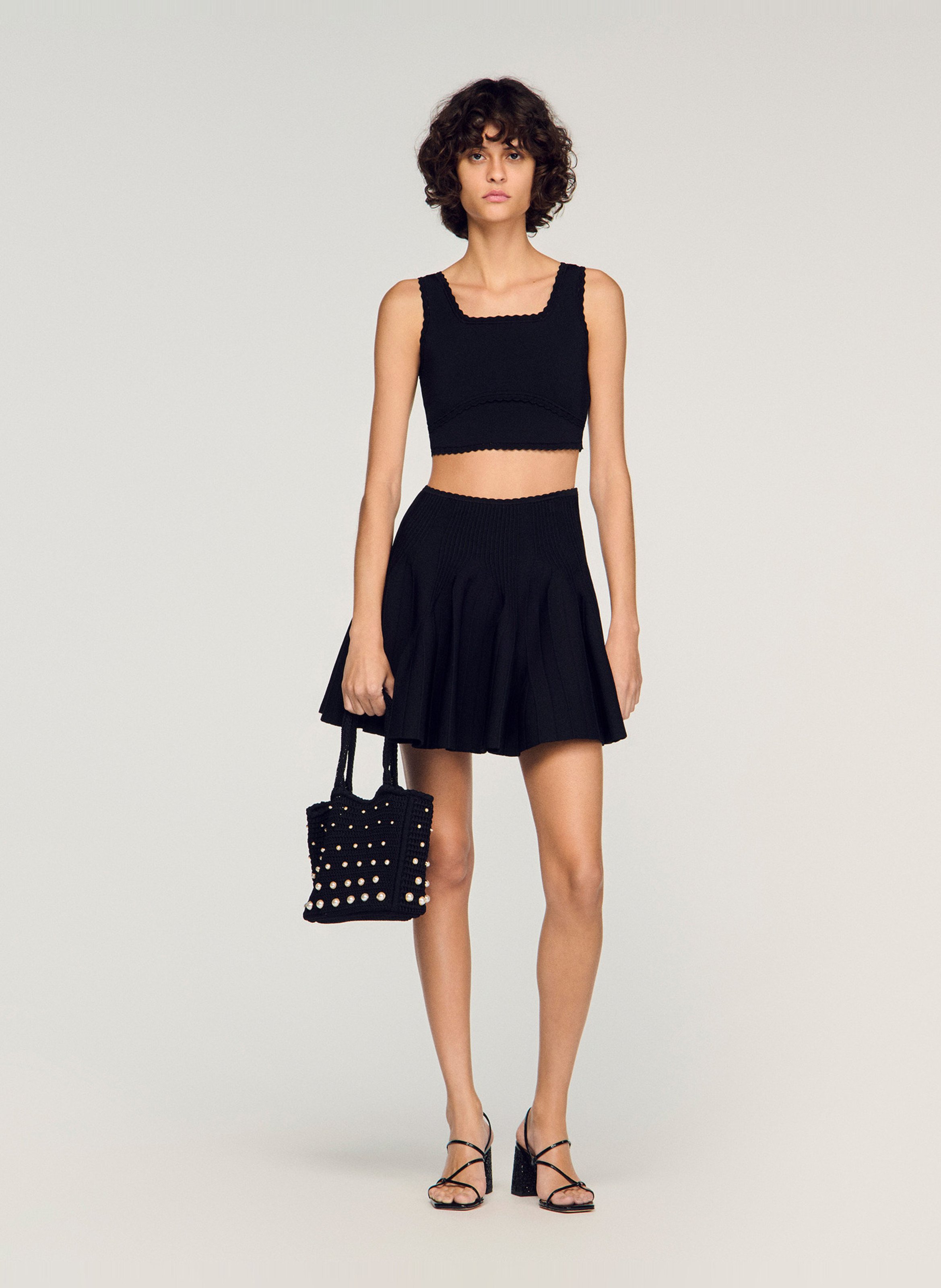 Fitted top SANDRO Black