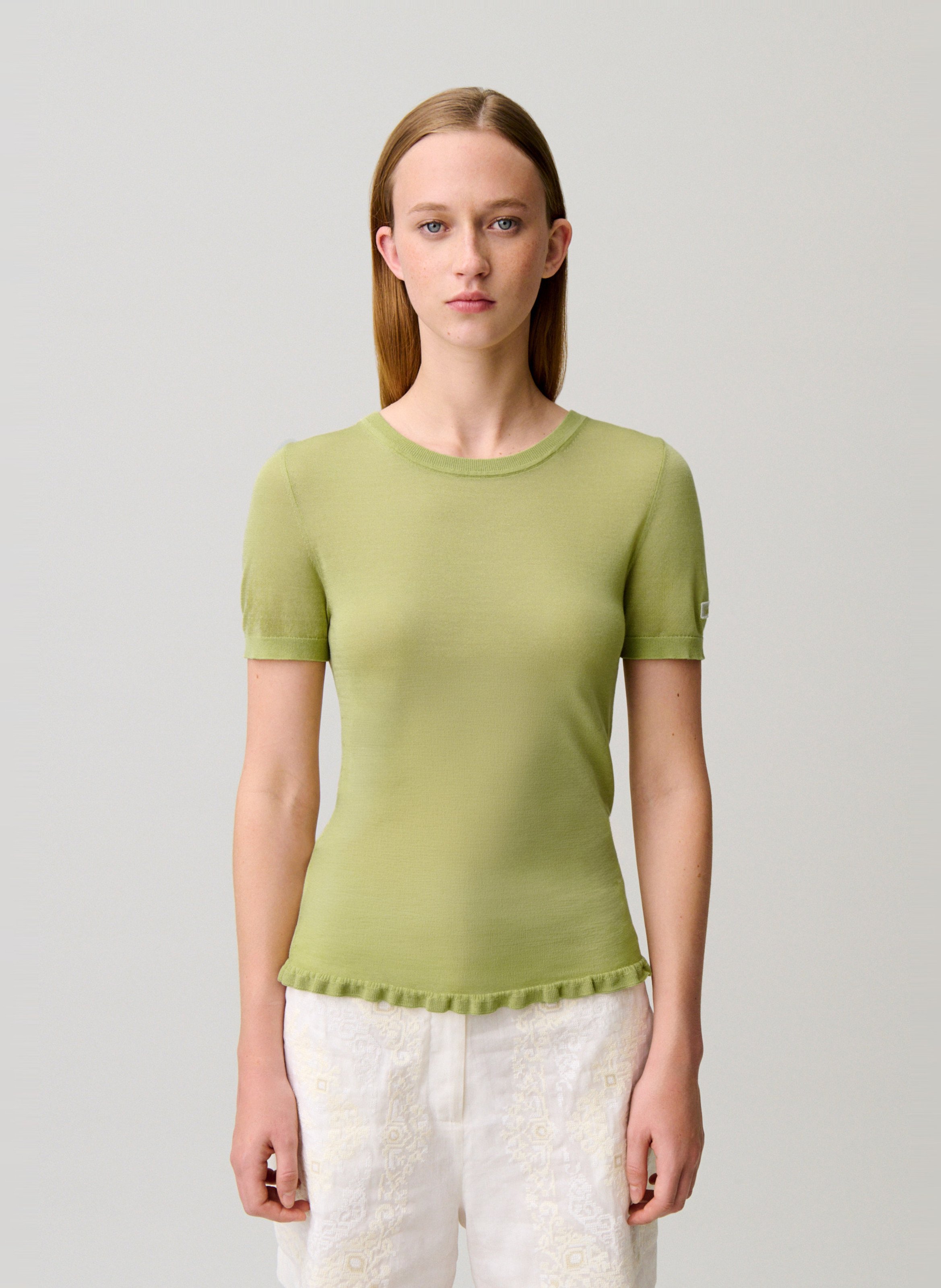 Pull ajusté col rond CLAUDIE PIERLOT Vert