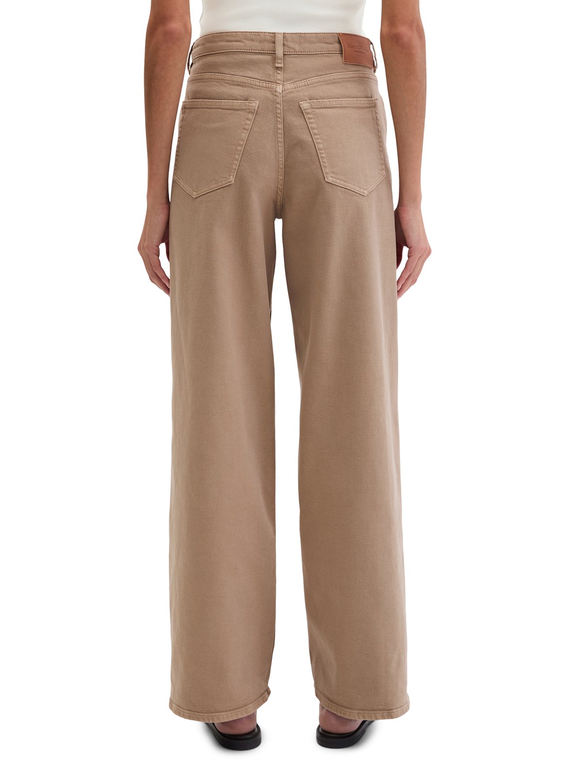 Hoge taille recht model jeans uni MARC O'POLO Bruin