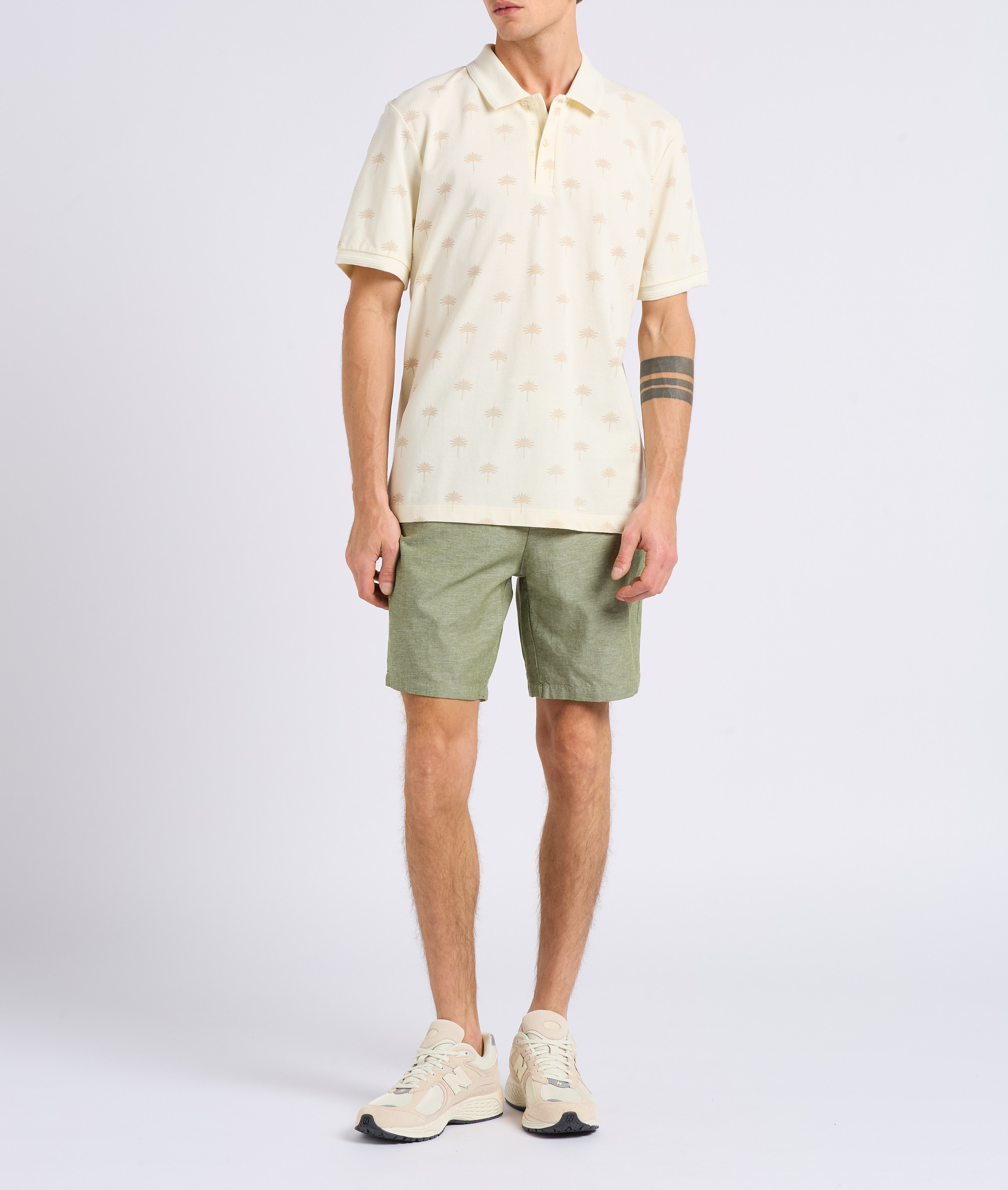 Regular-fit, katoenen polo met print SCOTCH AND SODA Wit